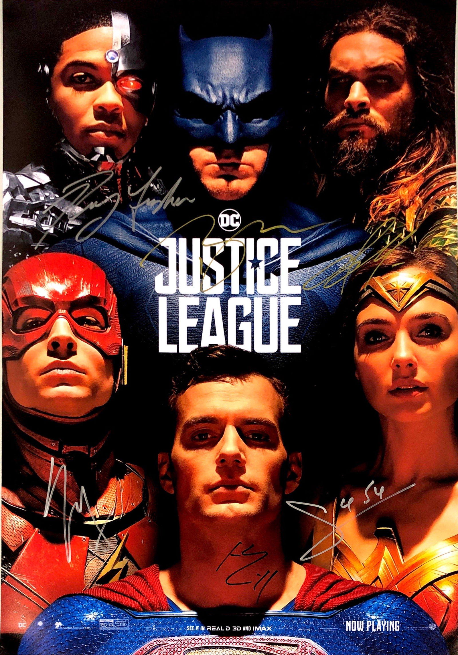 Gal Gadot Jason Momoa Autograph Signed Justice League (1 of 1)