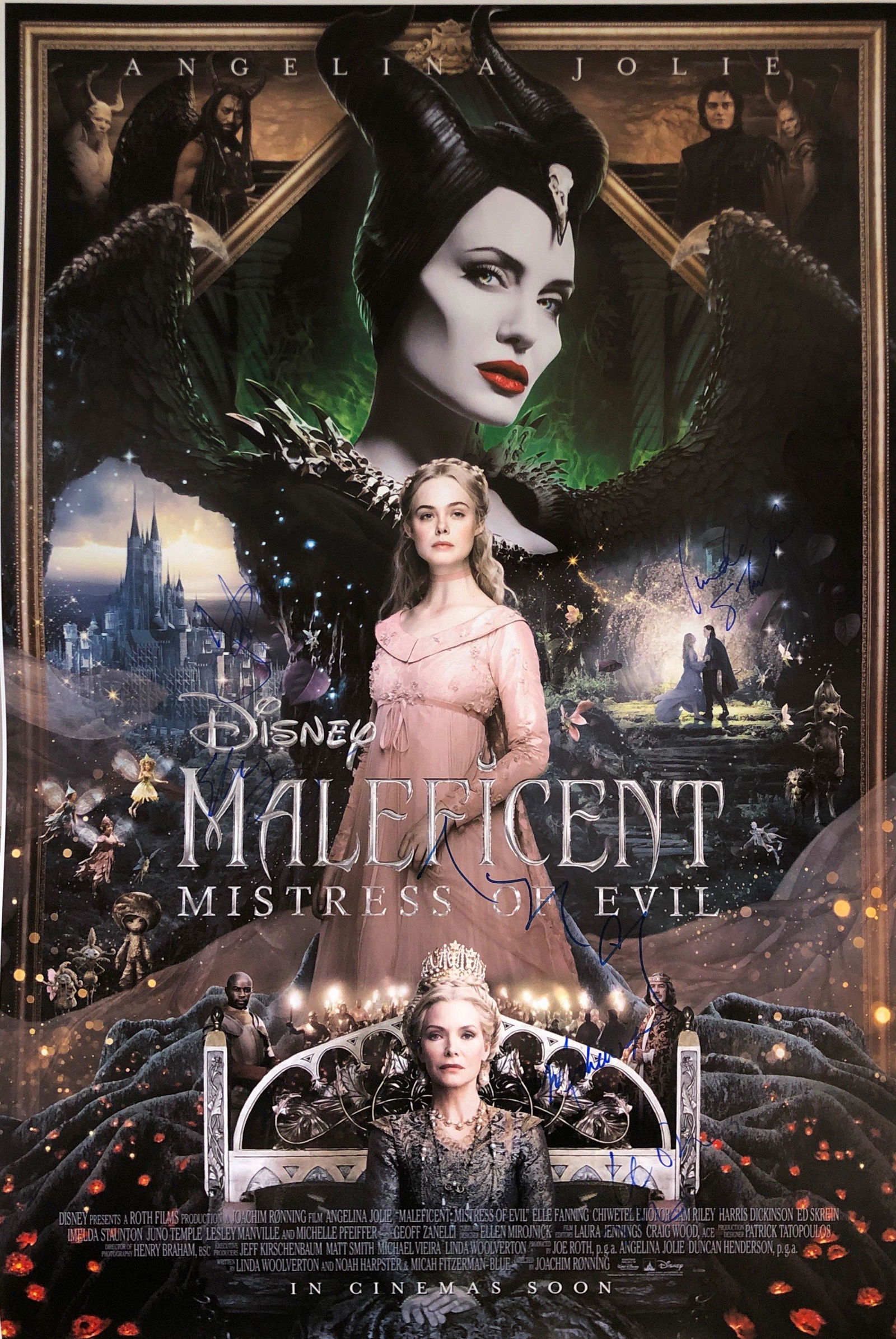 Angelina Jolie Autograph Signed Maleficent 2 Poster (1 of 1)