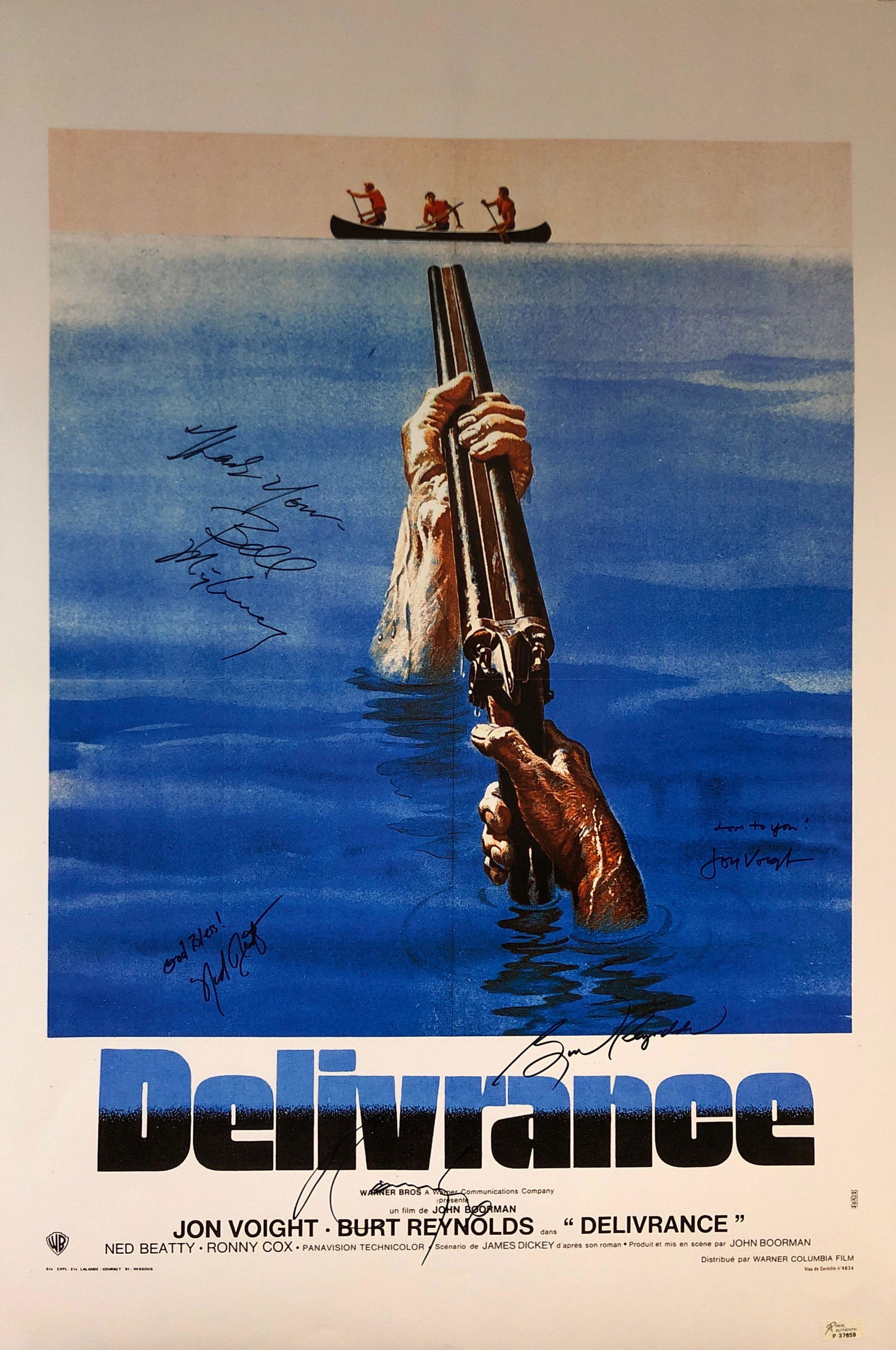 Burt Reynolds Autograph Signed Deliverance Poster (1 of 1)