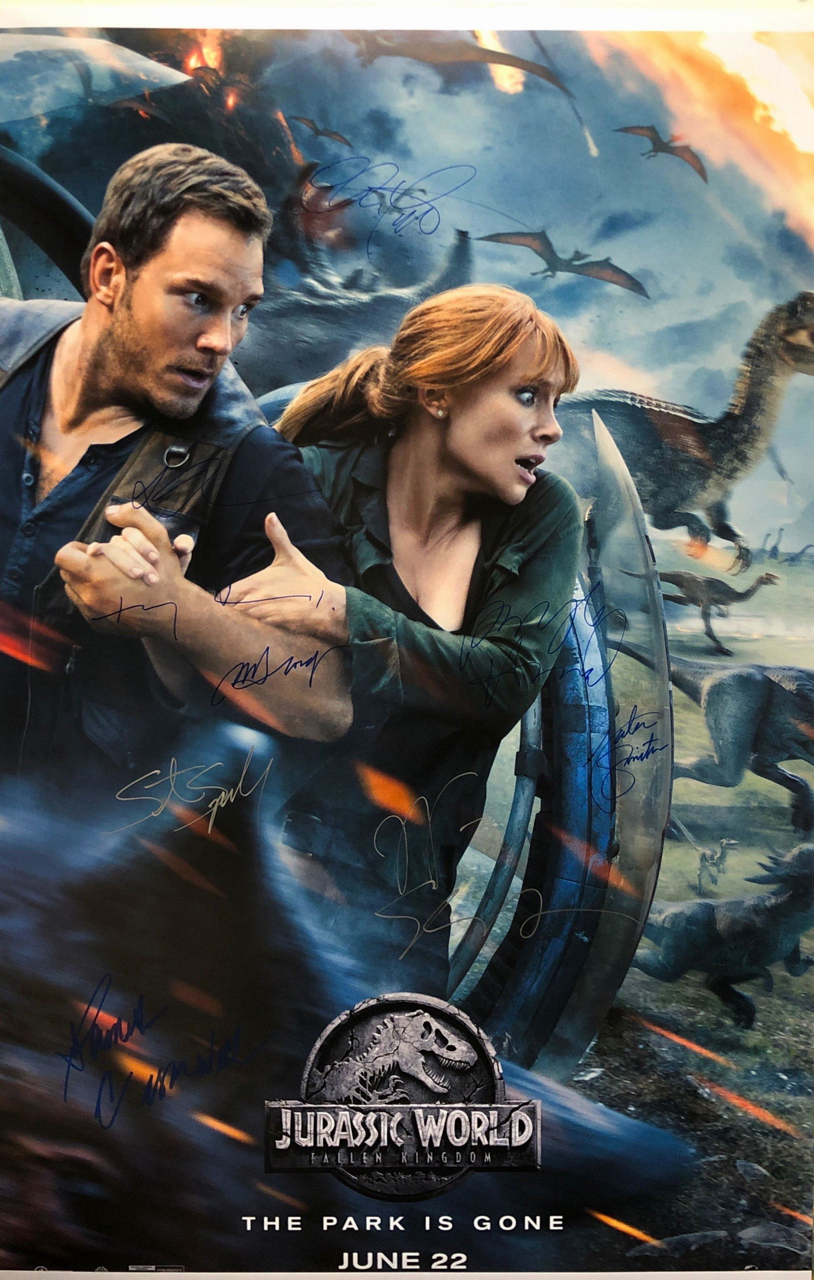 Jurassic World 2 Poster Chris Pratt Bryce Dallas Howard (1 of 1)
