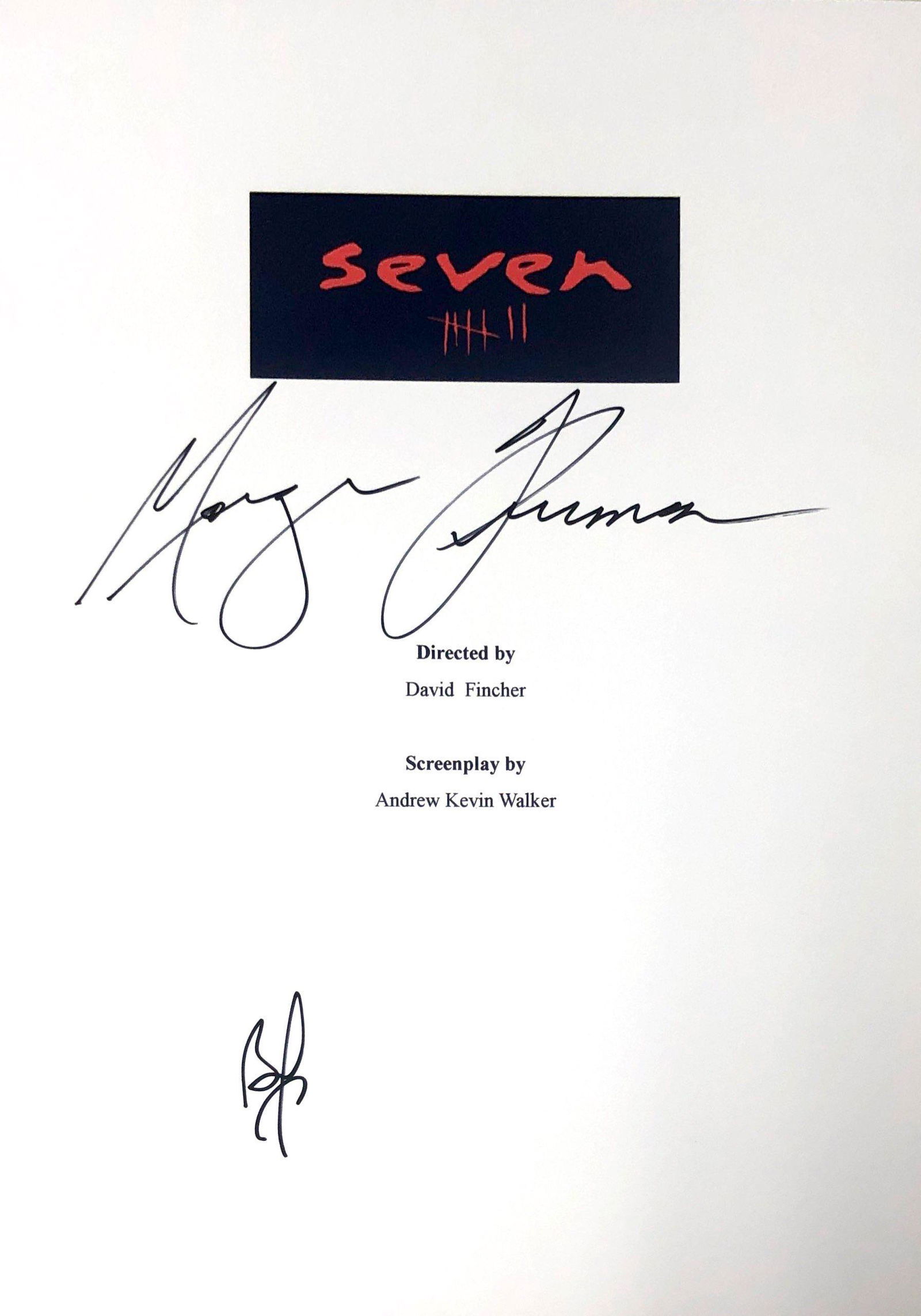 Autograph Signed Seven Script Cover (1 of 1)