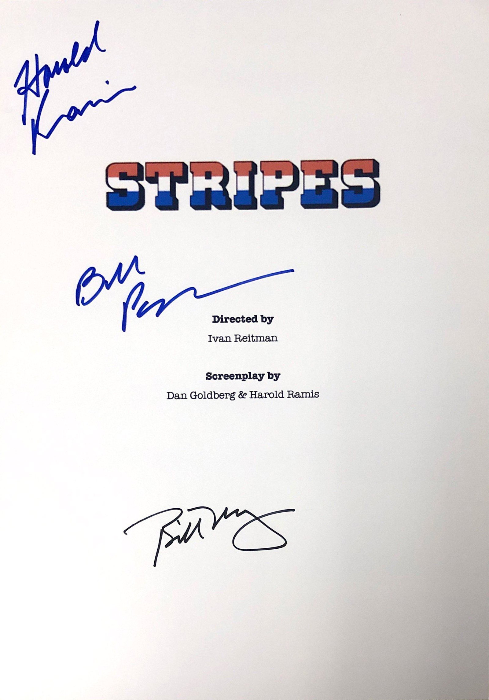 Autograph Signed Stripes Script Cover: Autograph Includes: Shelly Duvall, Jack NicholsonUnframed Vertified and Excellent Condition Please kindly read our Terms and Conditions before bidding.