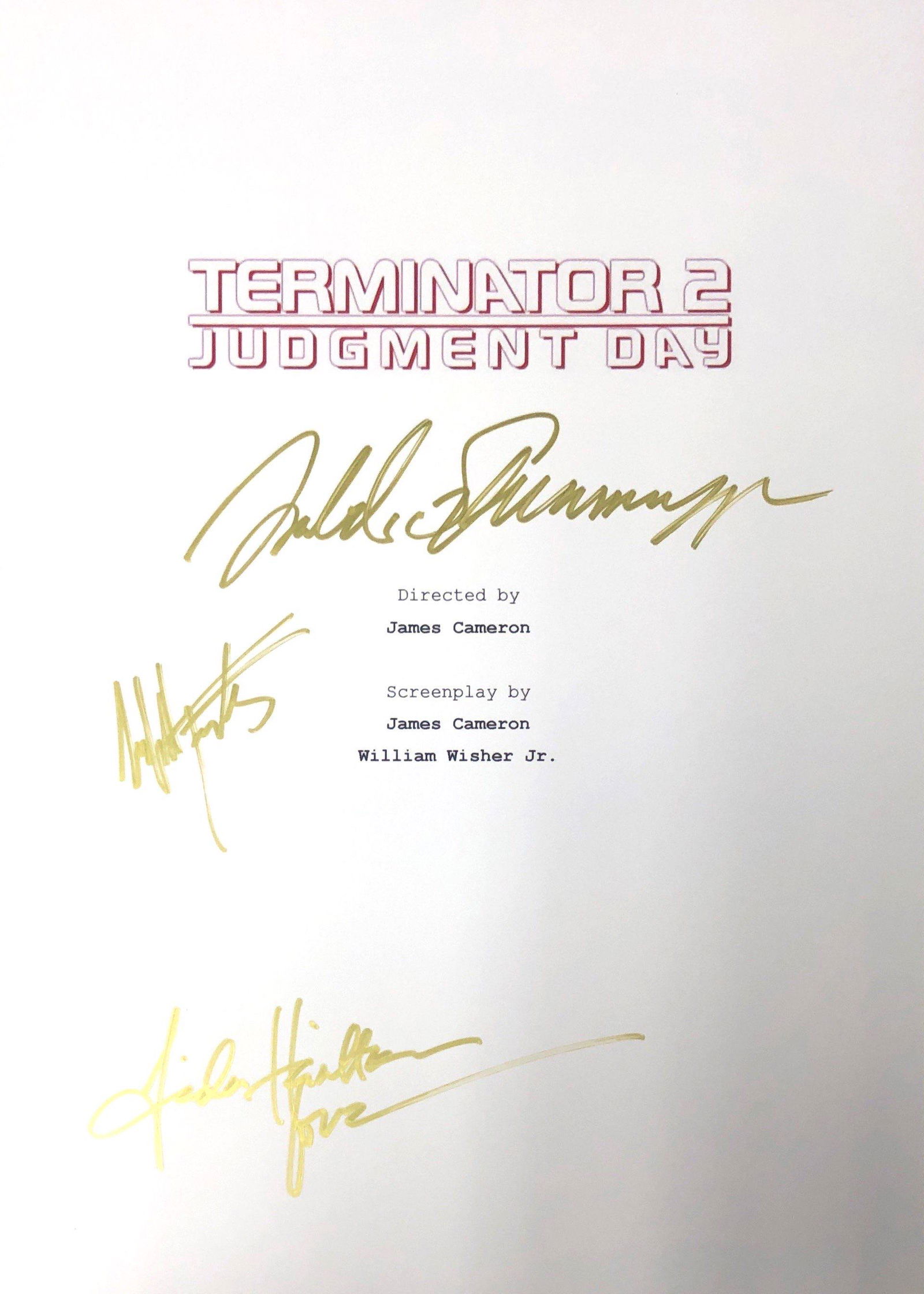 Autograph Signed Terminator Judgment Day Script Cover (1 of 1)