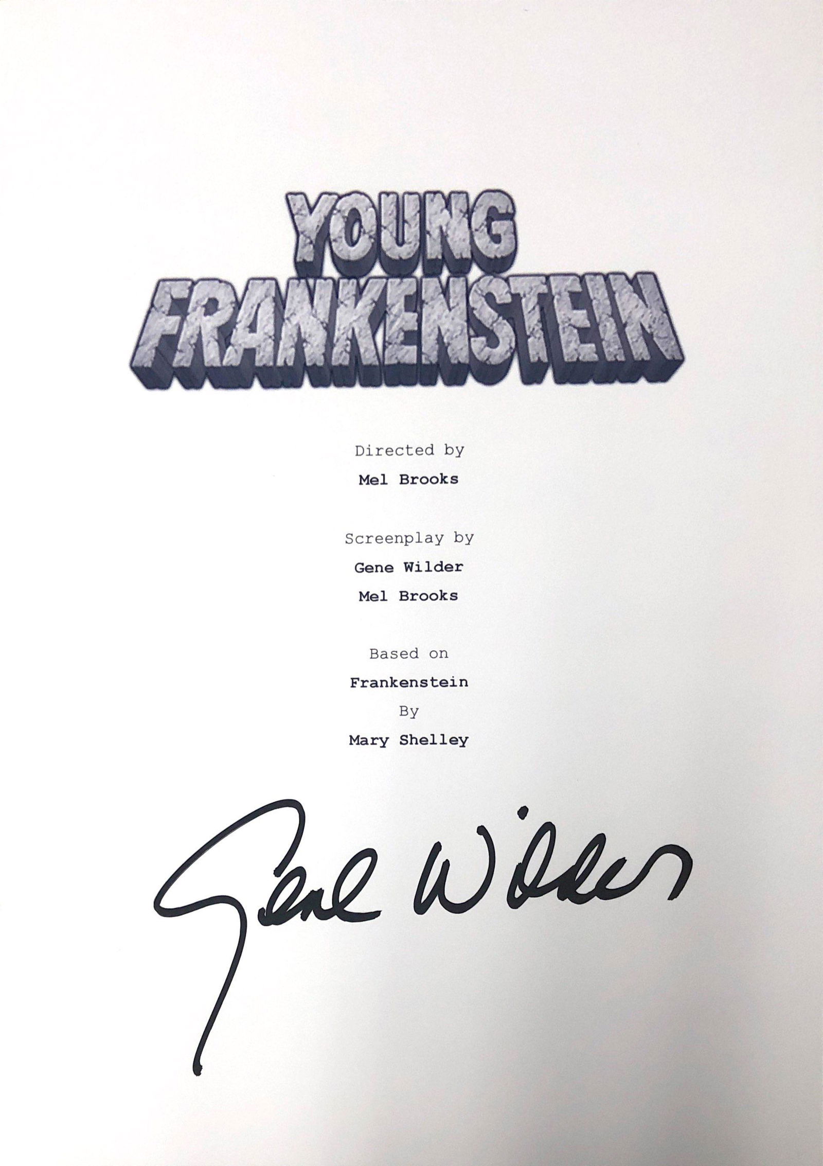 Autograph Signed Young Frankenstein Script Cover (1 of 1)