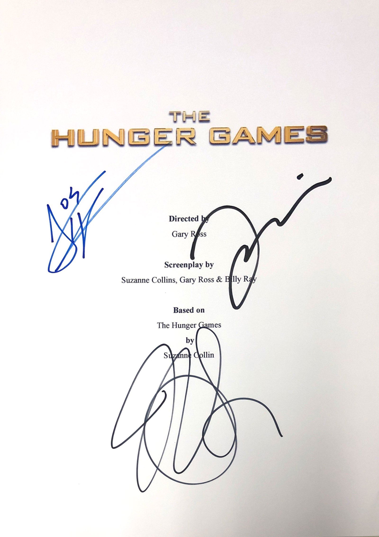Autograph Signed Hunger Games Script Cover (1 of 1)