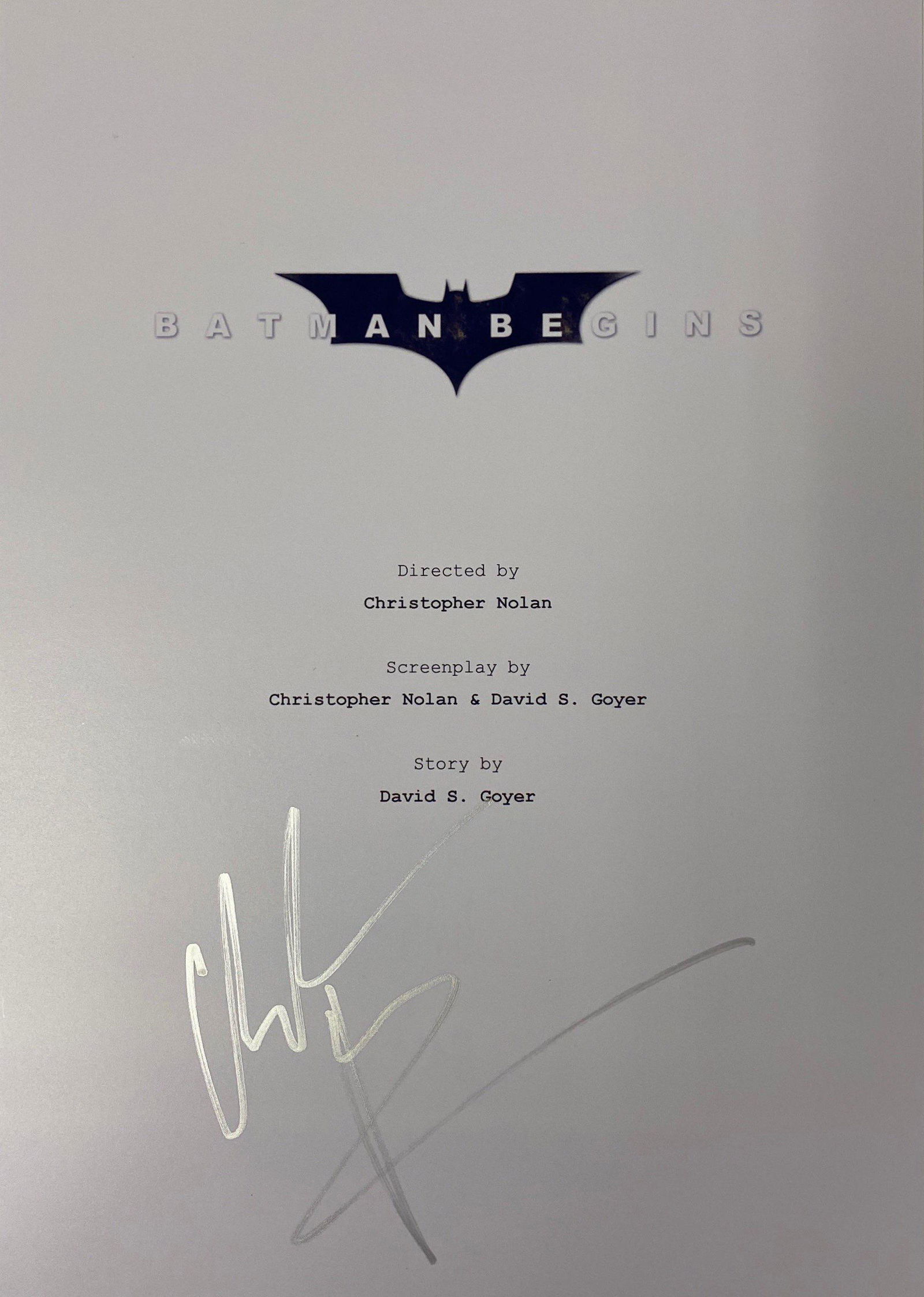 Christian Bale Autograph Signed Batman Begins Script (1 of 1)