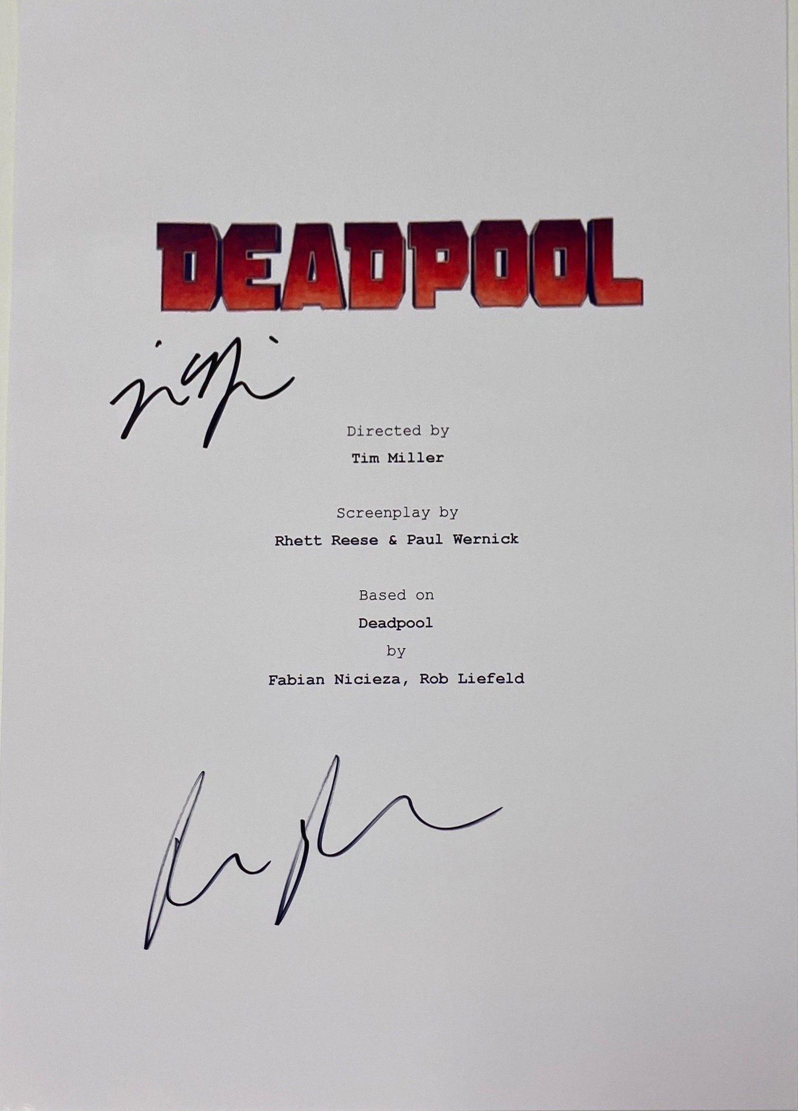 Autograph Signed Deadpool Script Cover (1 of 1)