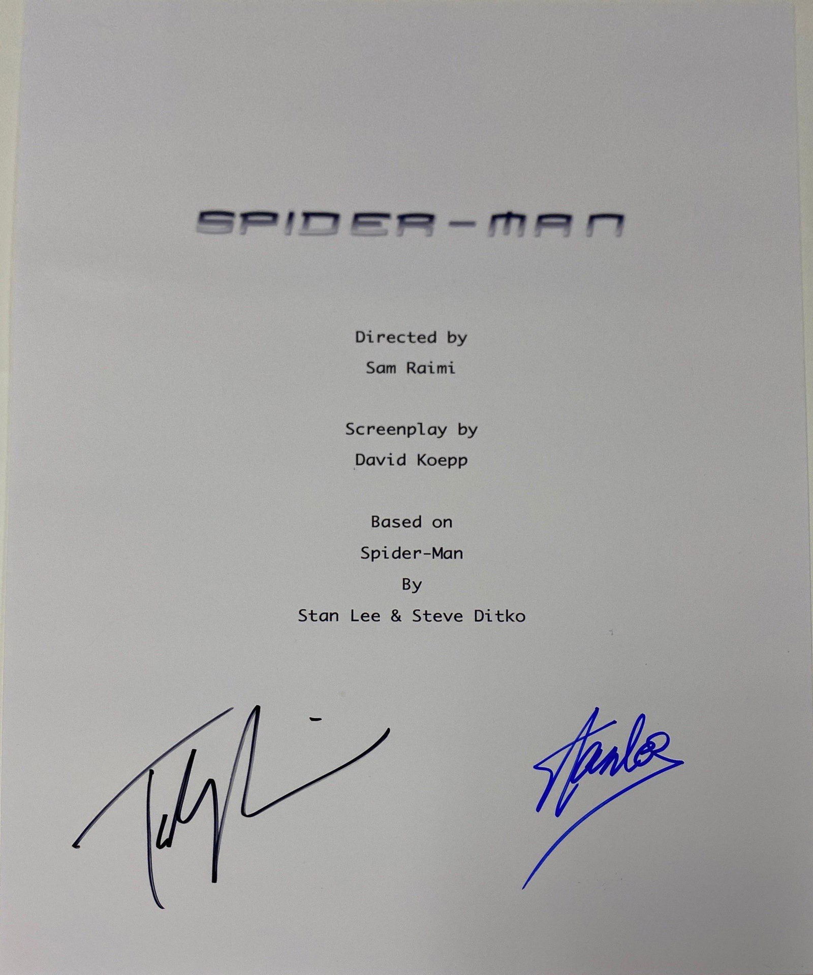 Autograph Signed Spiderman Script Cover (1 of 1)