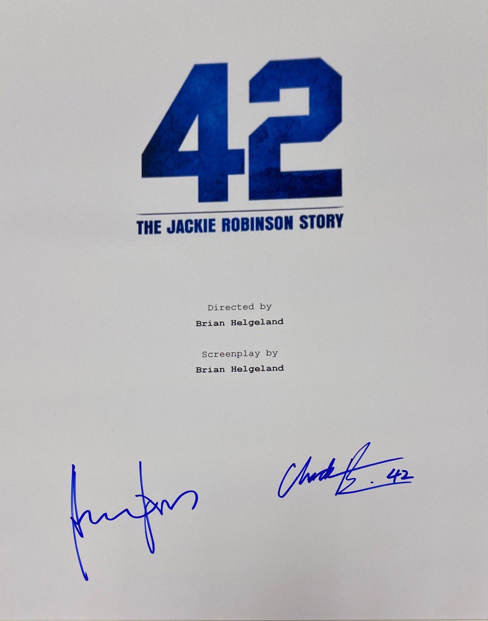 Autograph Signed 42 Script Cover (1 of 1)