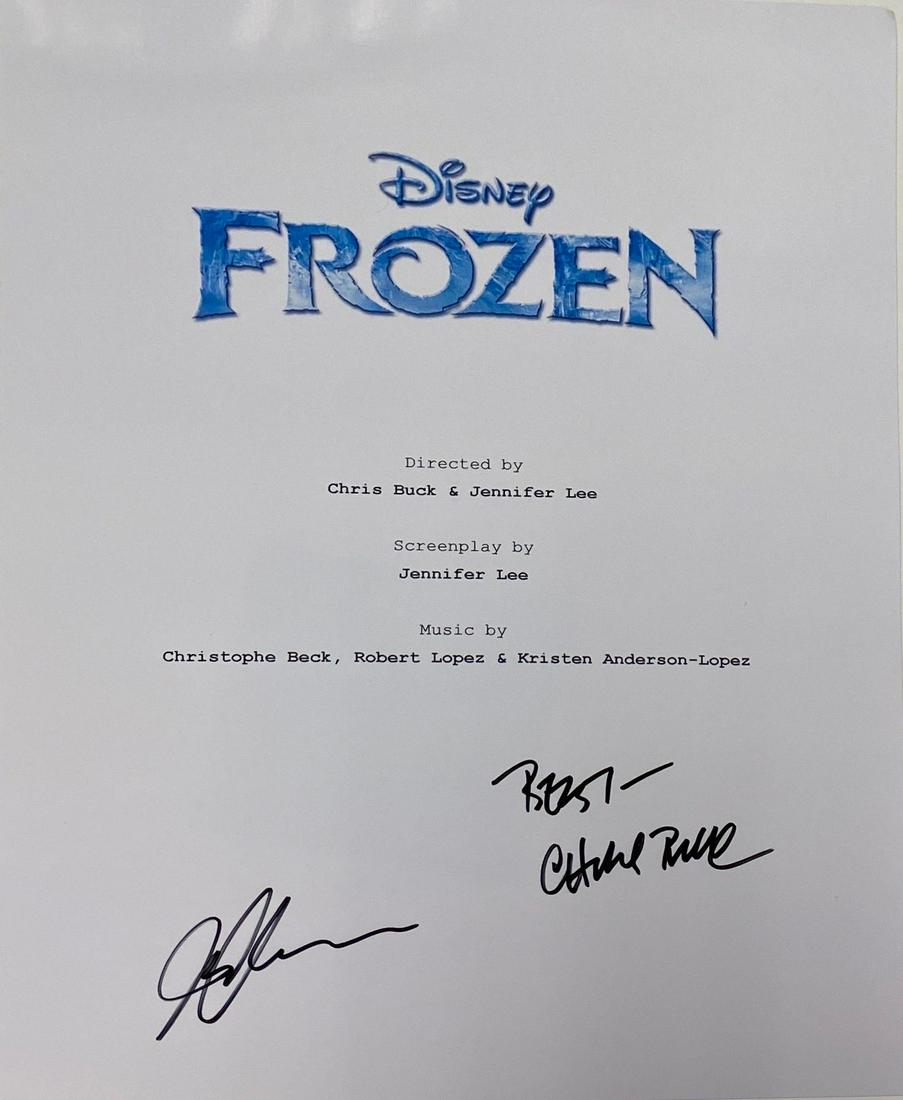 Autograph Signed Frozen Kristen Bell Script Cover (1 of 1)