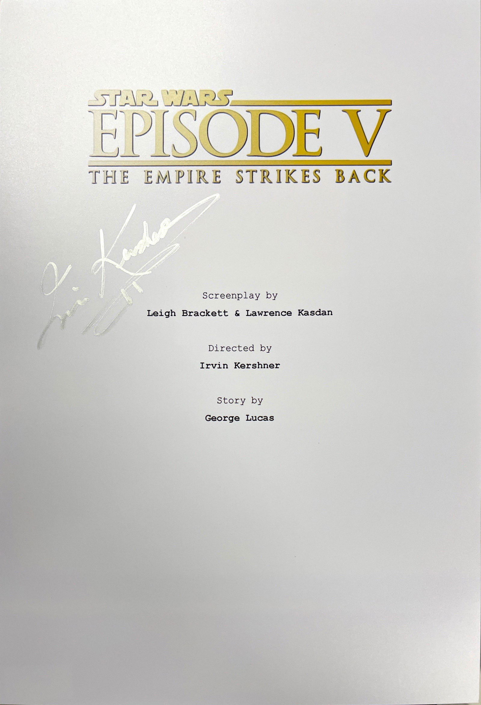 Autograph Signed Star Wars Empire Strikes Back Script (1 of 1)
