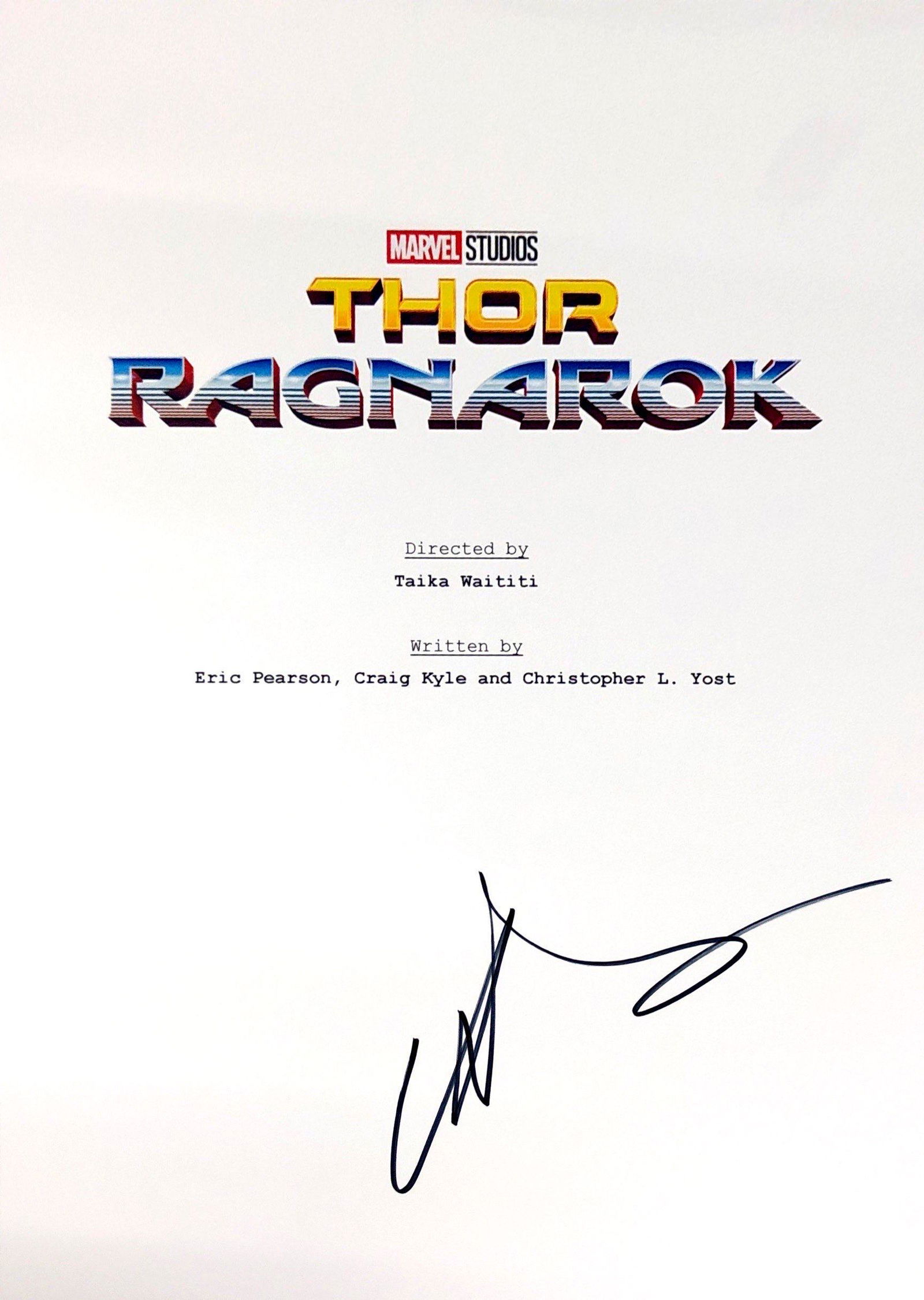 Chris Hemsworth Autograph Signed Thor Ragnarok Script (1 of 1)