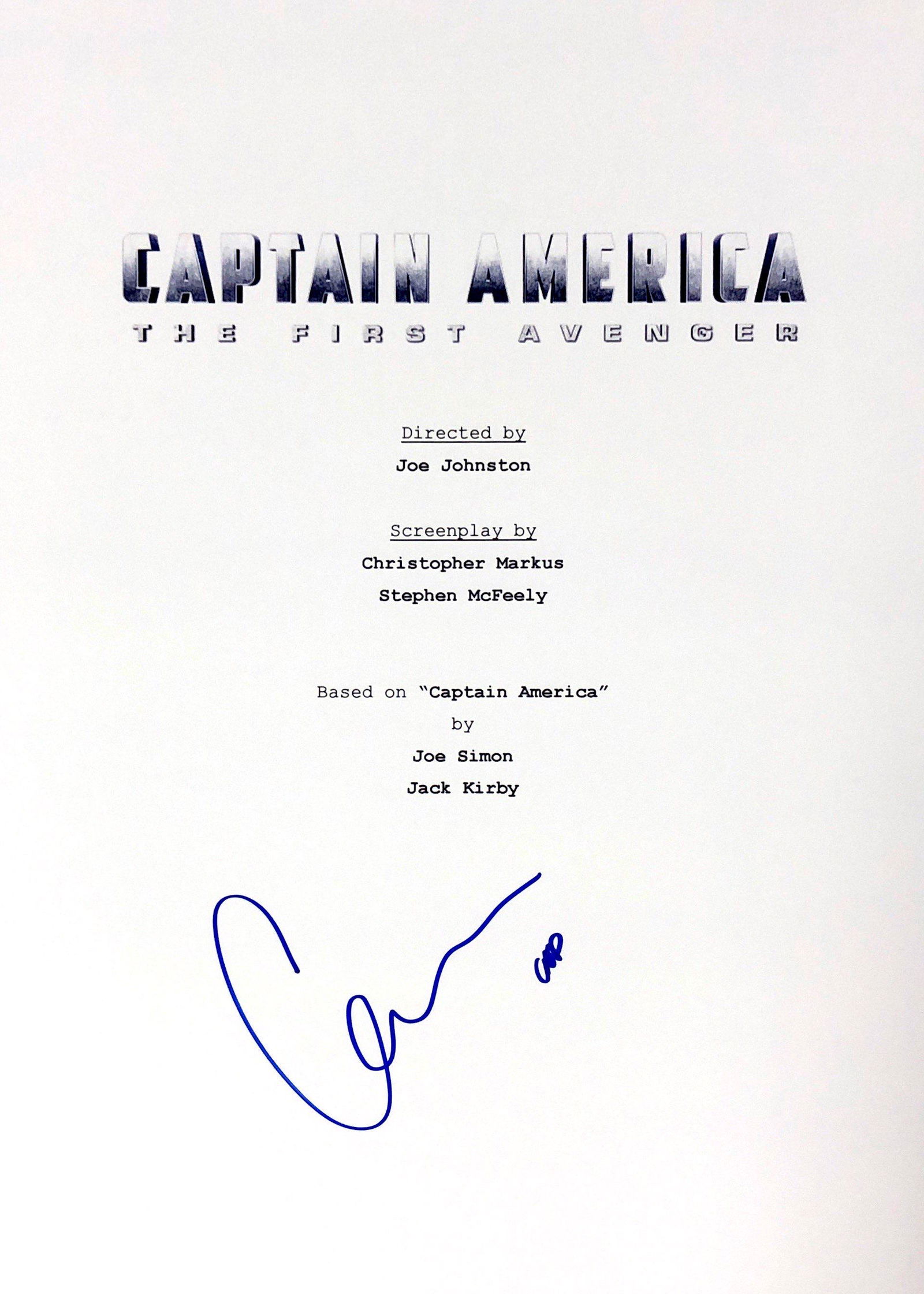 Chris Evans Autograph Signed Captain America Script (1 of 1)