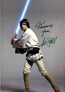 Mark Hamill young autographed 8x10 photo Star Wars