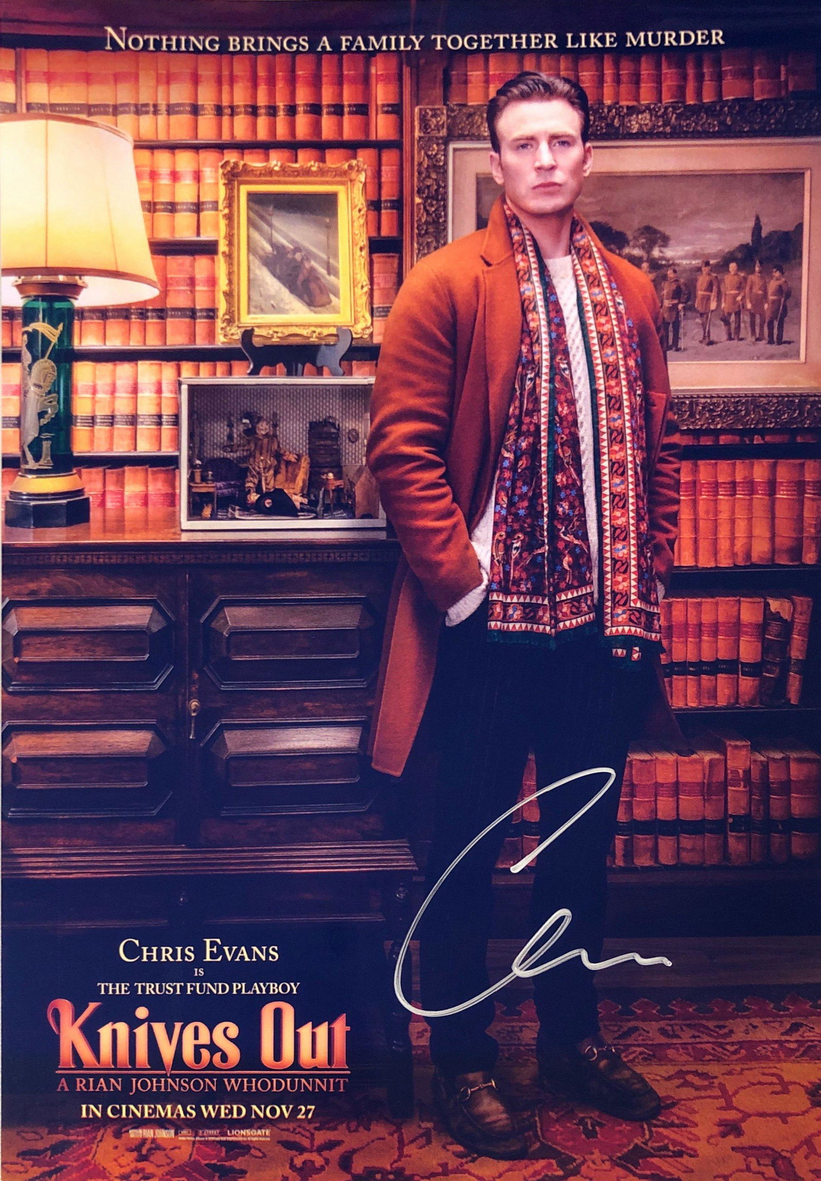 Knives Out Chris Evans Signed Photo (1 of 1)