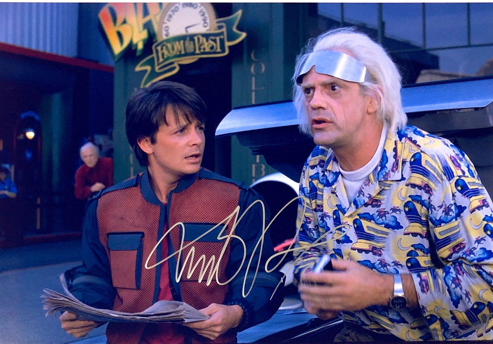 Michael J Fox Autograph Signed Back to Future Photo (1 of 1)