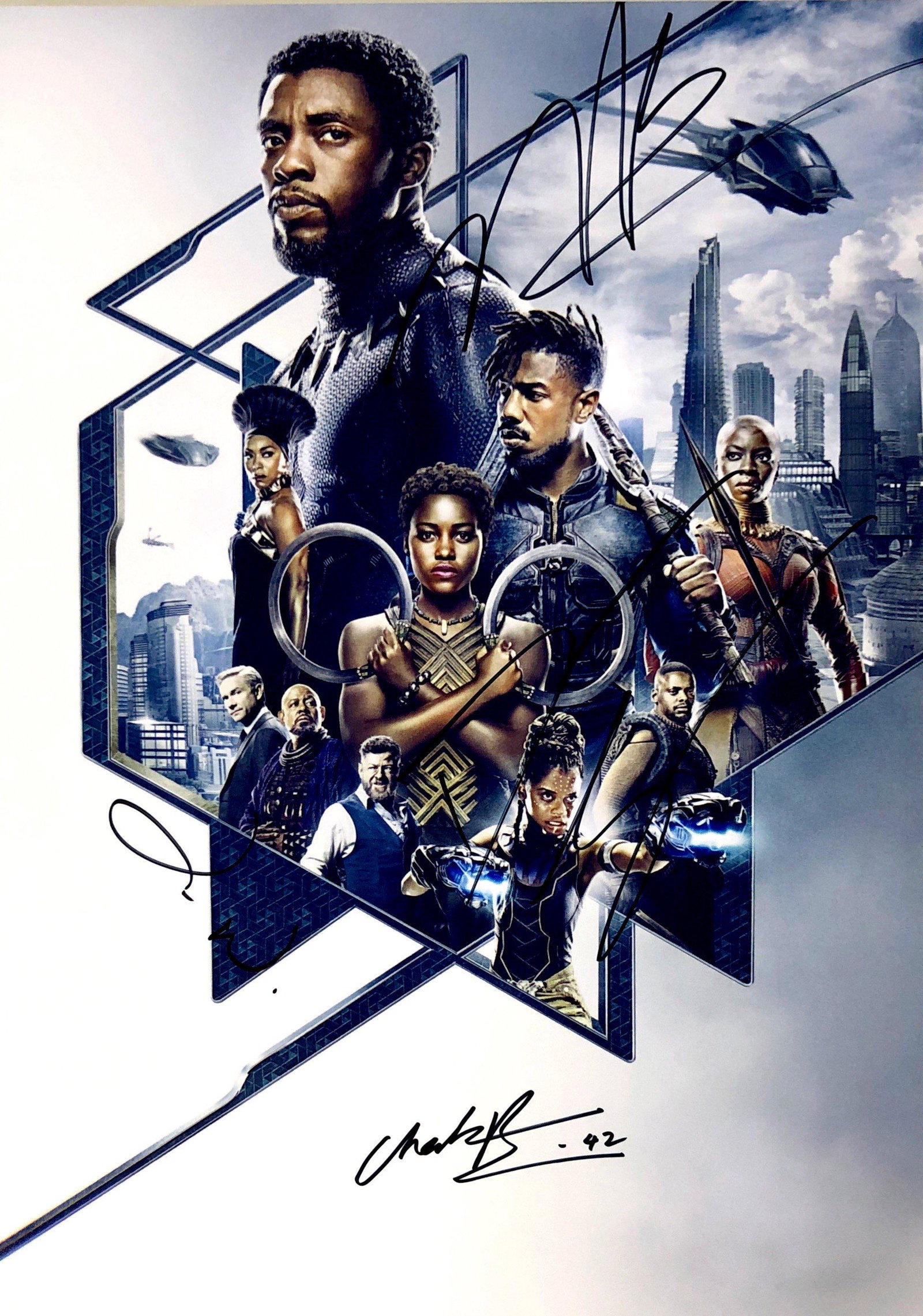 Chadwick Boseman Autograph Signed Black Panther Photo (1 of 1)