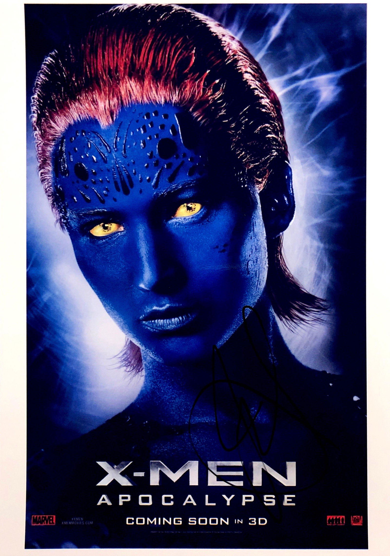 Jennifer Lawrence Autograph Signed Xmen Photo (1 of 1)