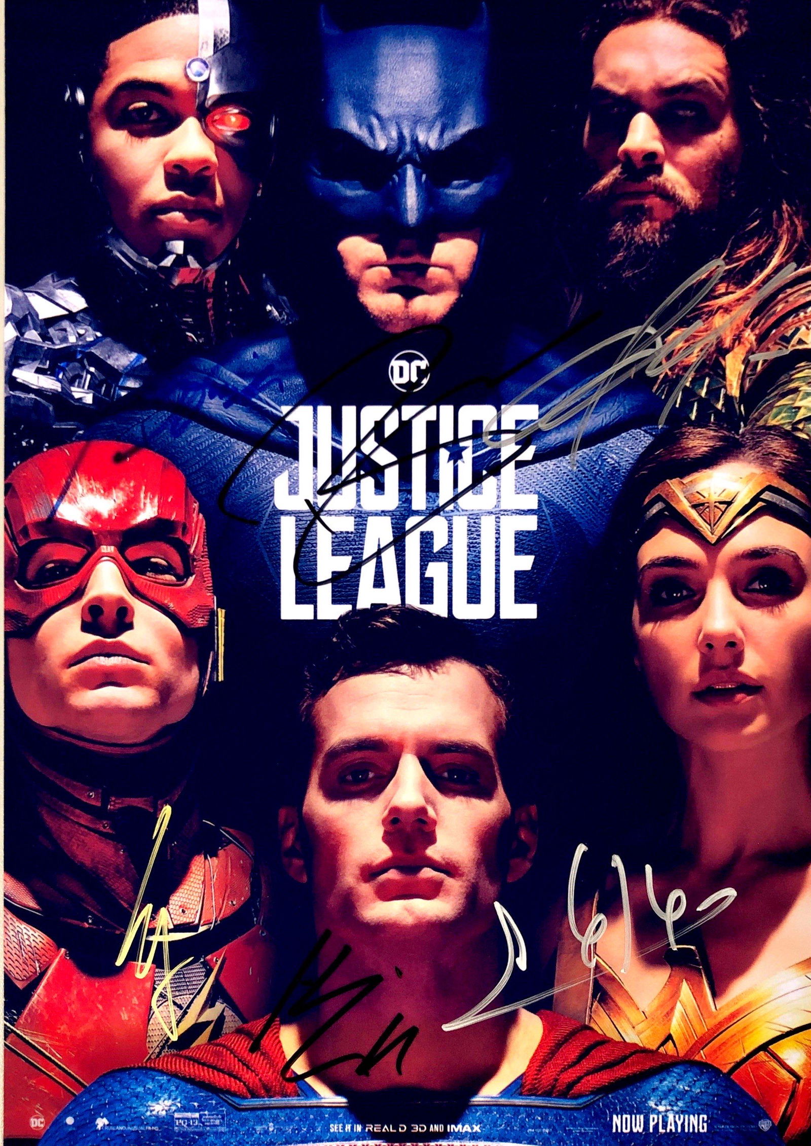 Gal Gadot Henry Cavill Autograph Signed Justice League (1 of 1)