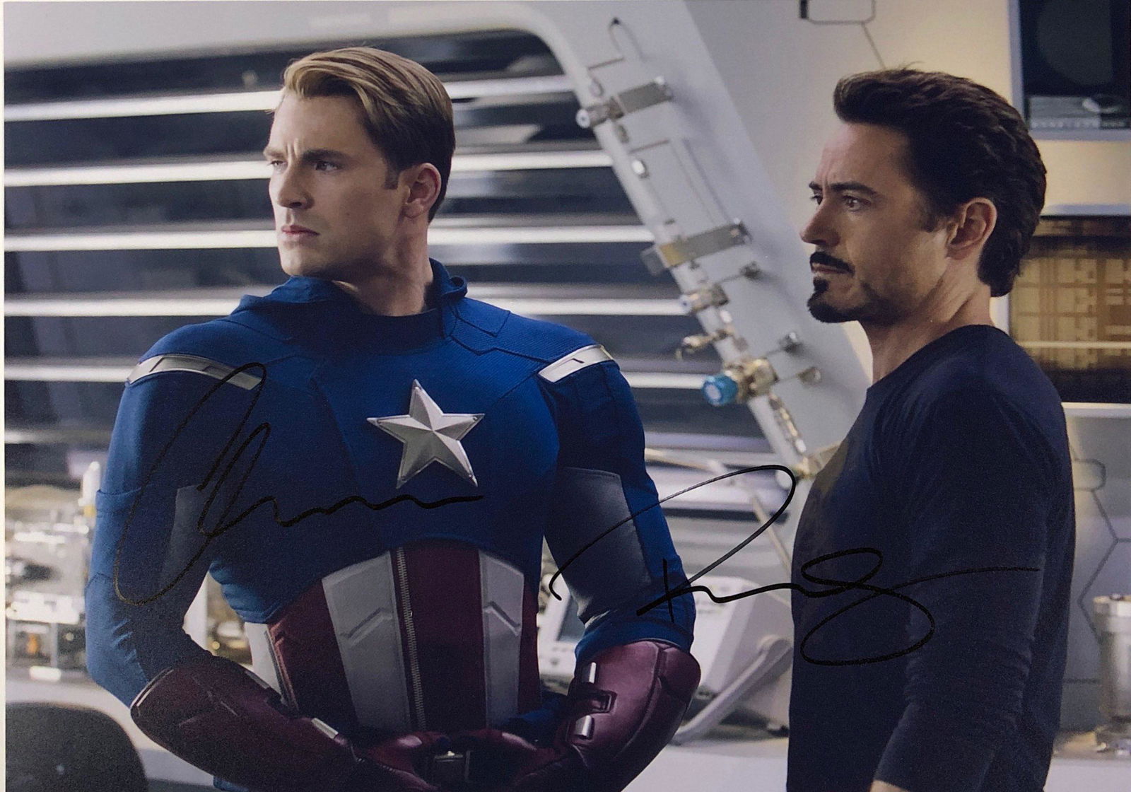 Avengers Photo Chris Evans Robert Downey Jr.Autographed (1 of 1)