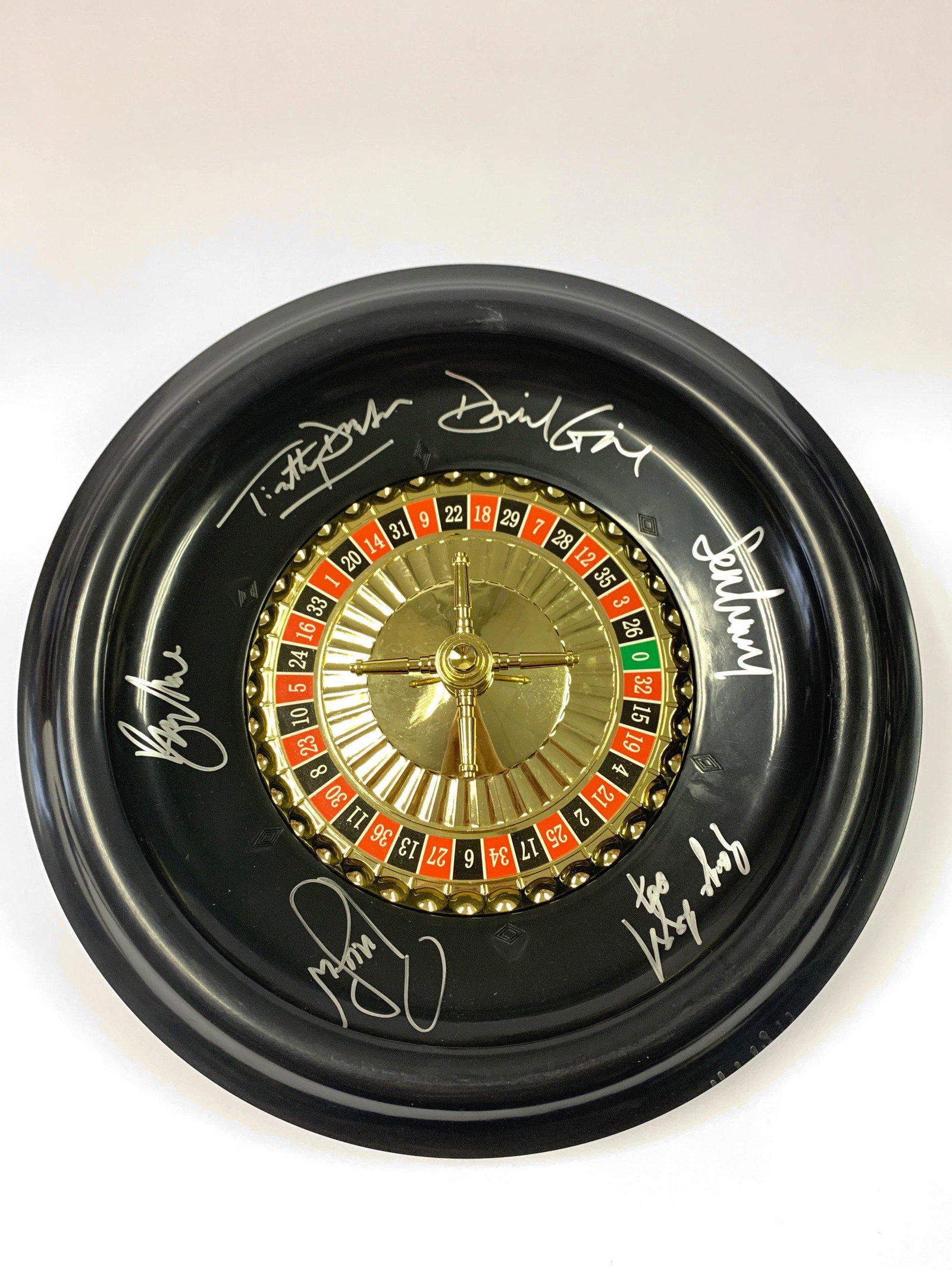 Autograph Signed James Bond Roulette Wheel (1 of 4)