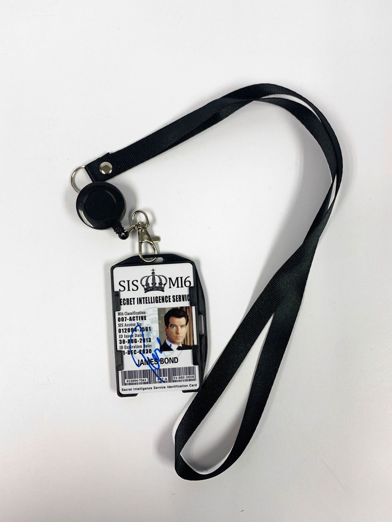 Autograph Signed James Bond Toy Agent Pass (1 of 2)