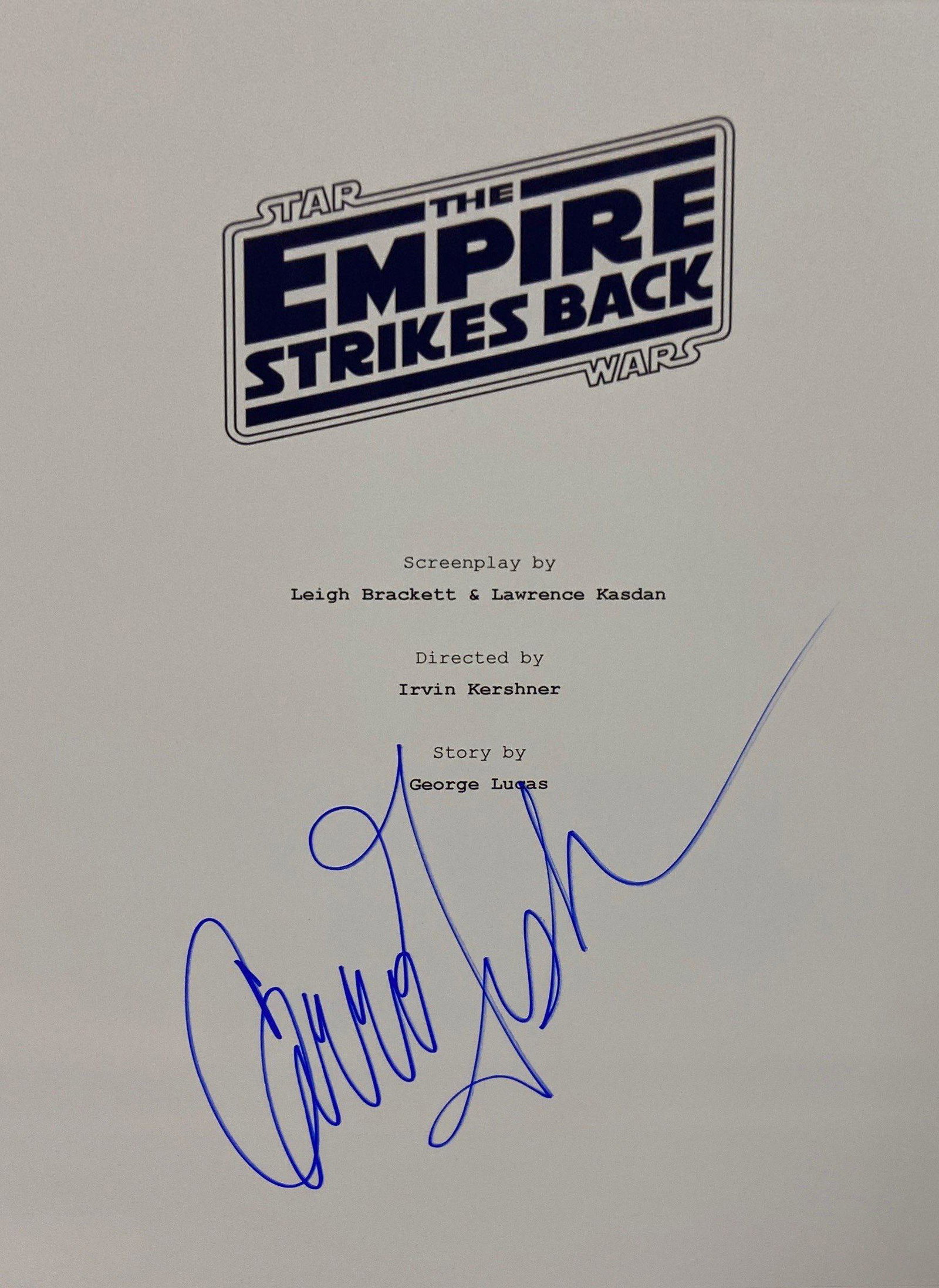 Autograph Signed Star Wars Script Cover EPD V (1 of 1)