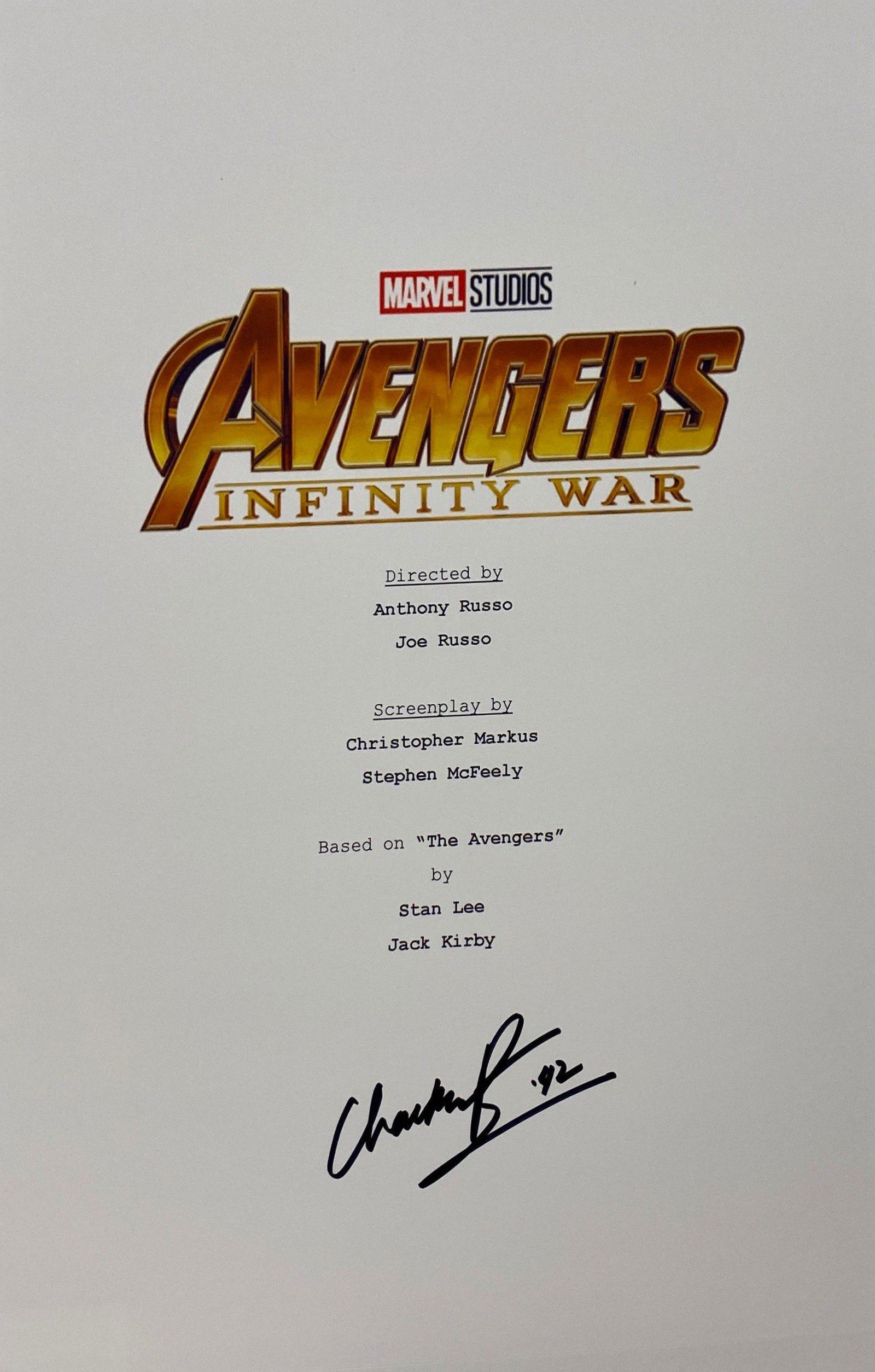 Autograph Signed Avengers Chadwick Boseman Script Cover (1 of 1)