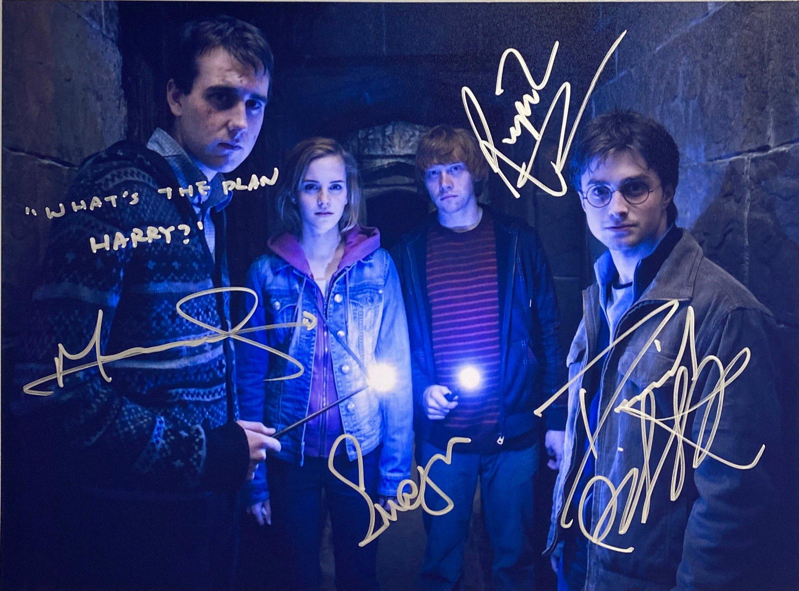 Autograph Signed Harry Potter Matthew Emma Rupert Photo (1 of 1)