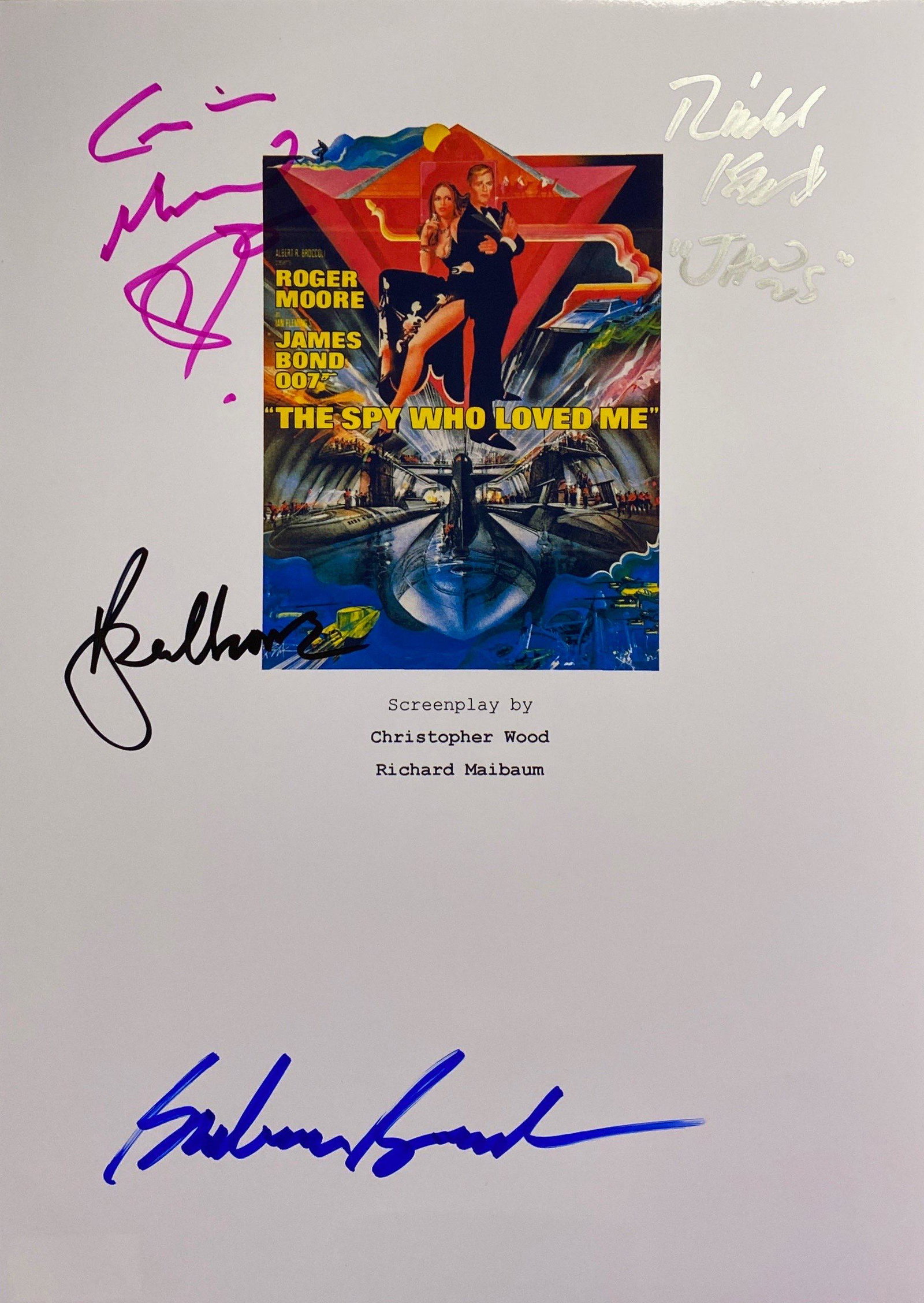 Autograph Signed 007 Spy Who Loved Me Script Cover (1 of 1)