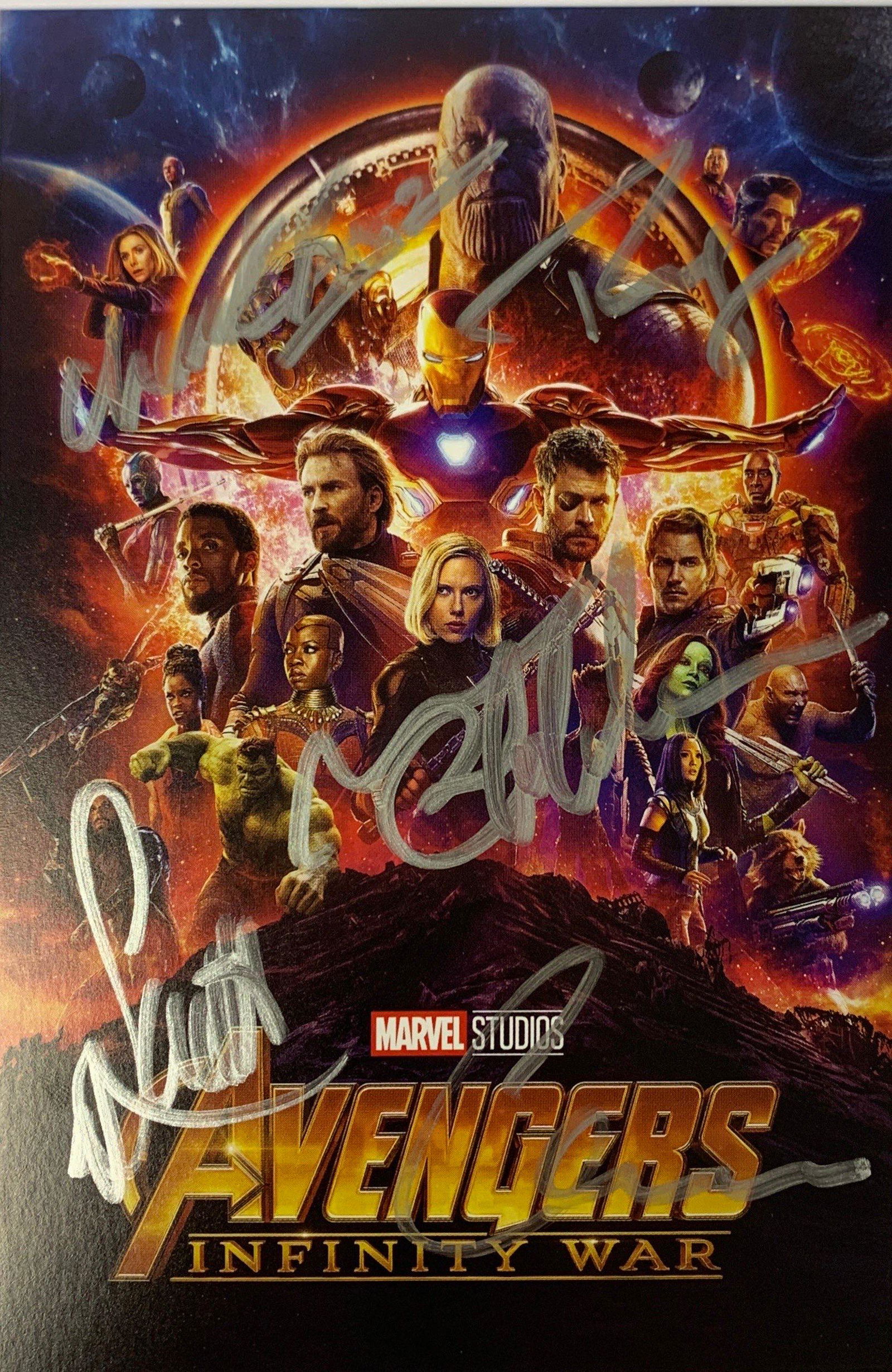 Signed Avengers Infinity War Postcard (1 of 2)