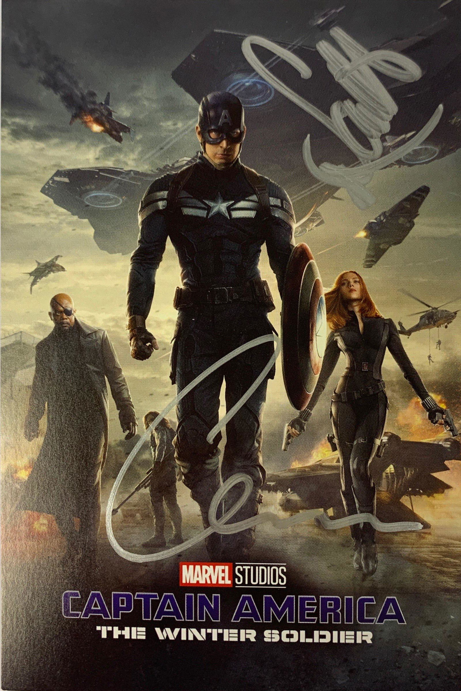 Signed Captain America Winter Soldier Postcard (1 of 2)