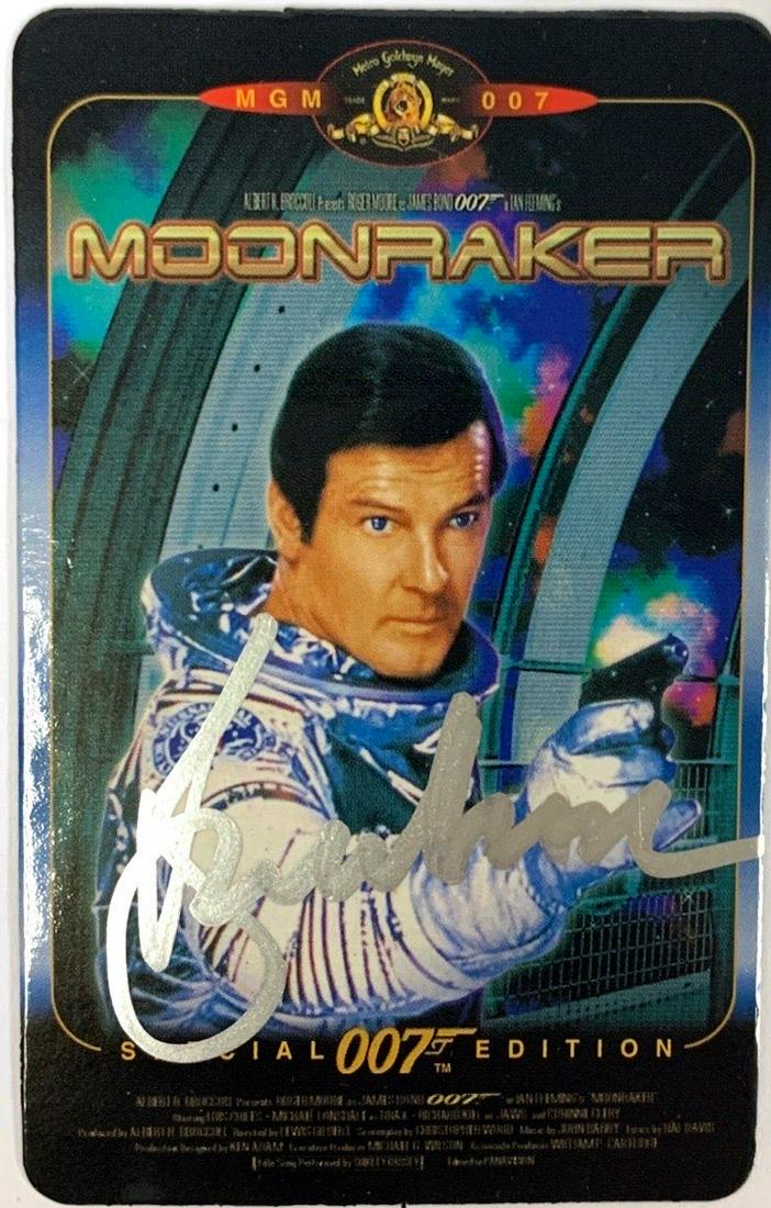 Signed James Bond 007 Roger Moore Playing Card (1 of 1)