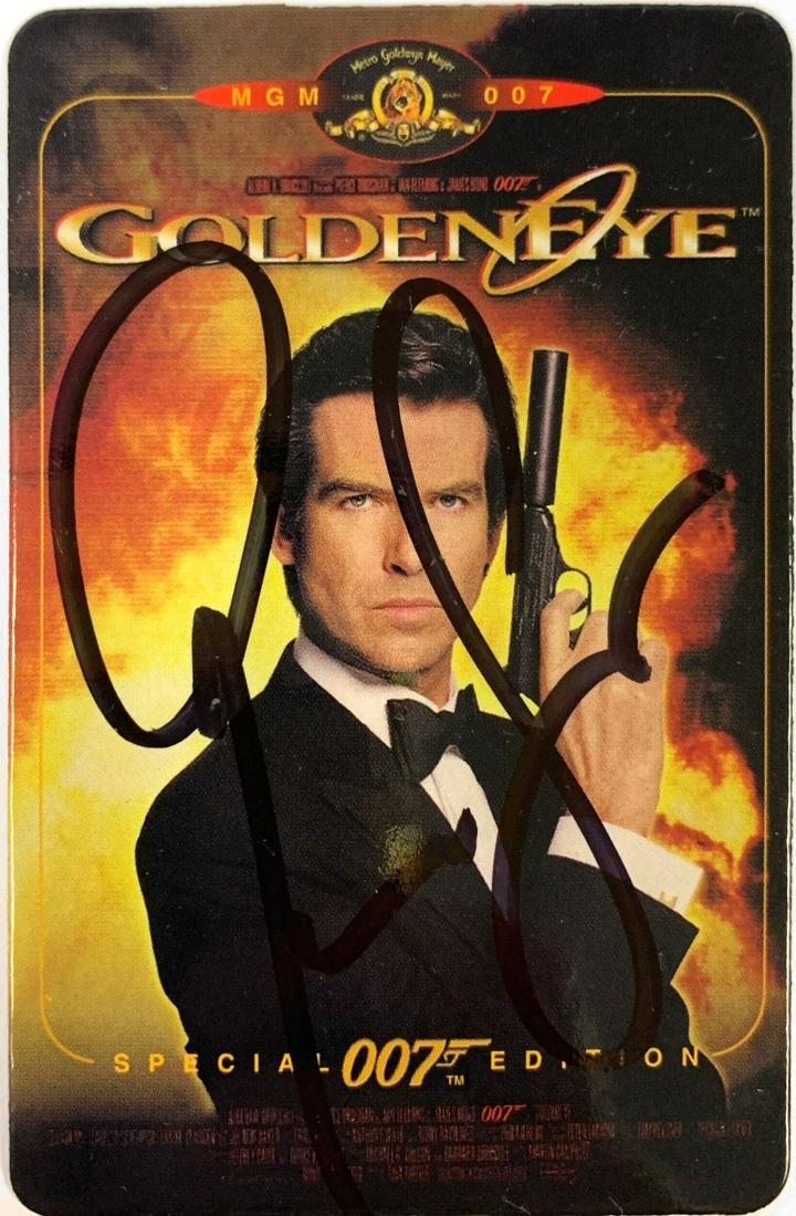 Signed James Bond 007 Pierce Brosnan Playing Card (1 of 1)