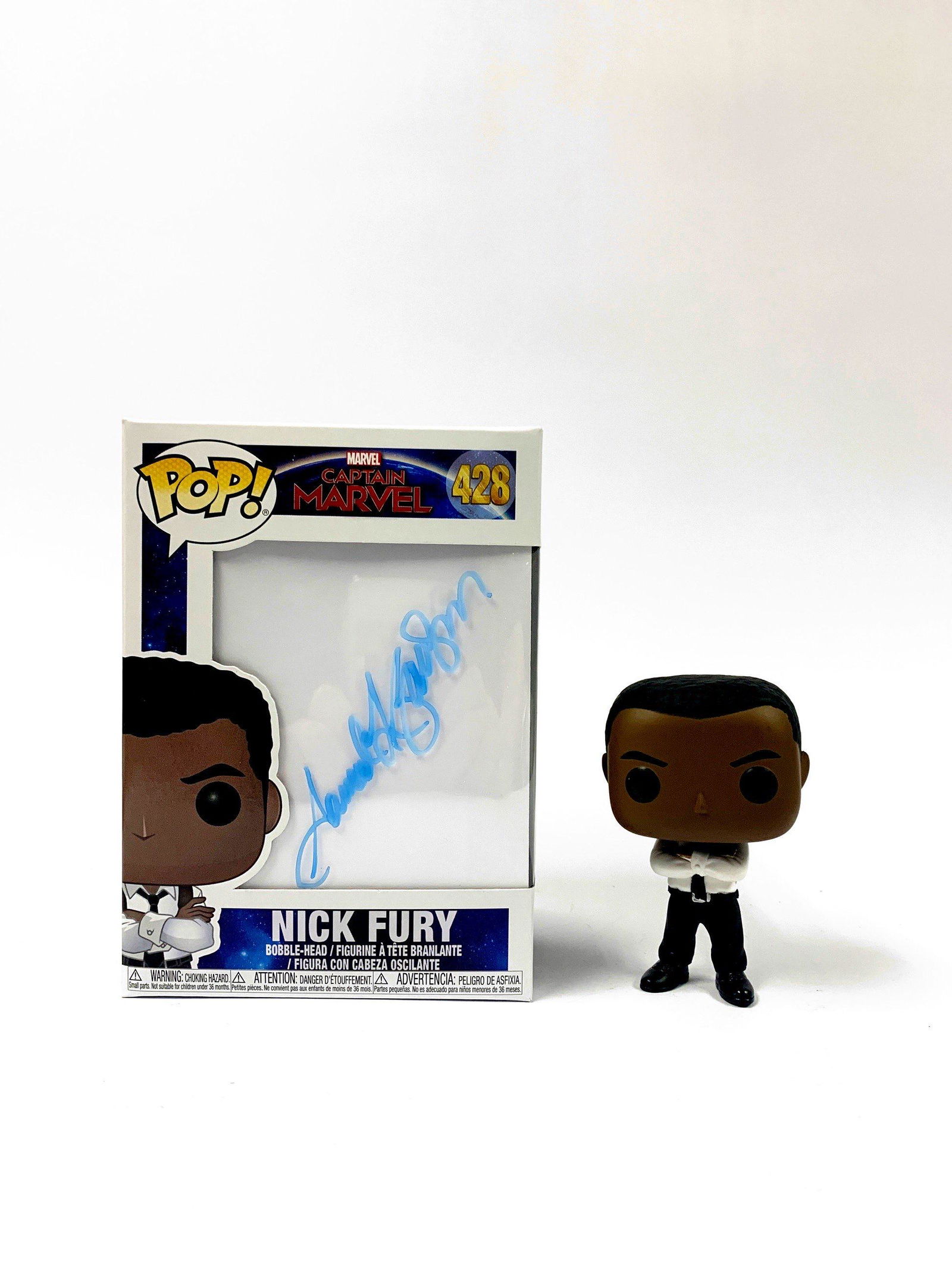 Signed Captain Marvel Samuel L Jackson Funko Pop (1 of 1)