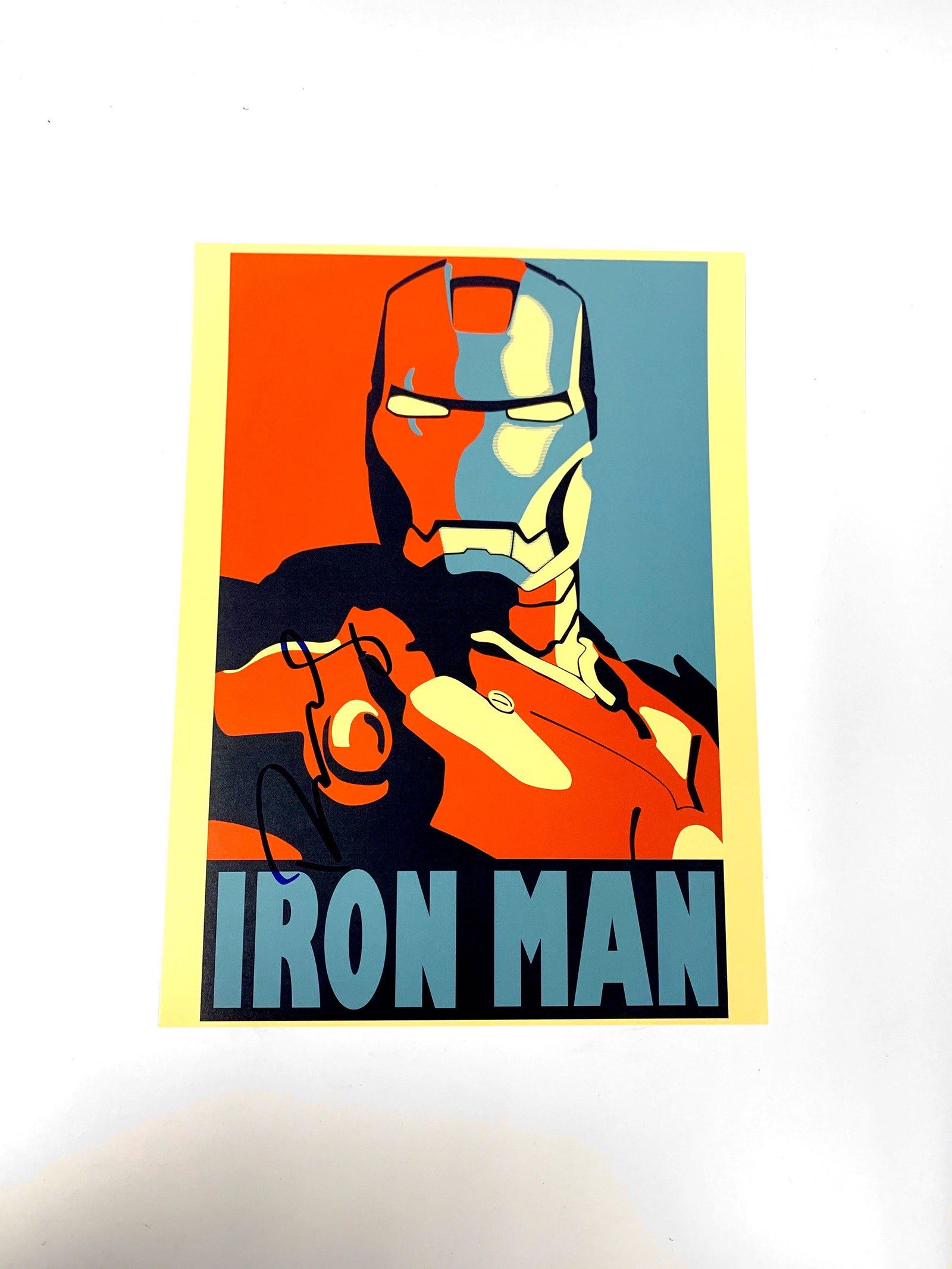 Signed Avnegers Iron Man Flyer robert Downey Jr (1 of 1)