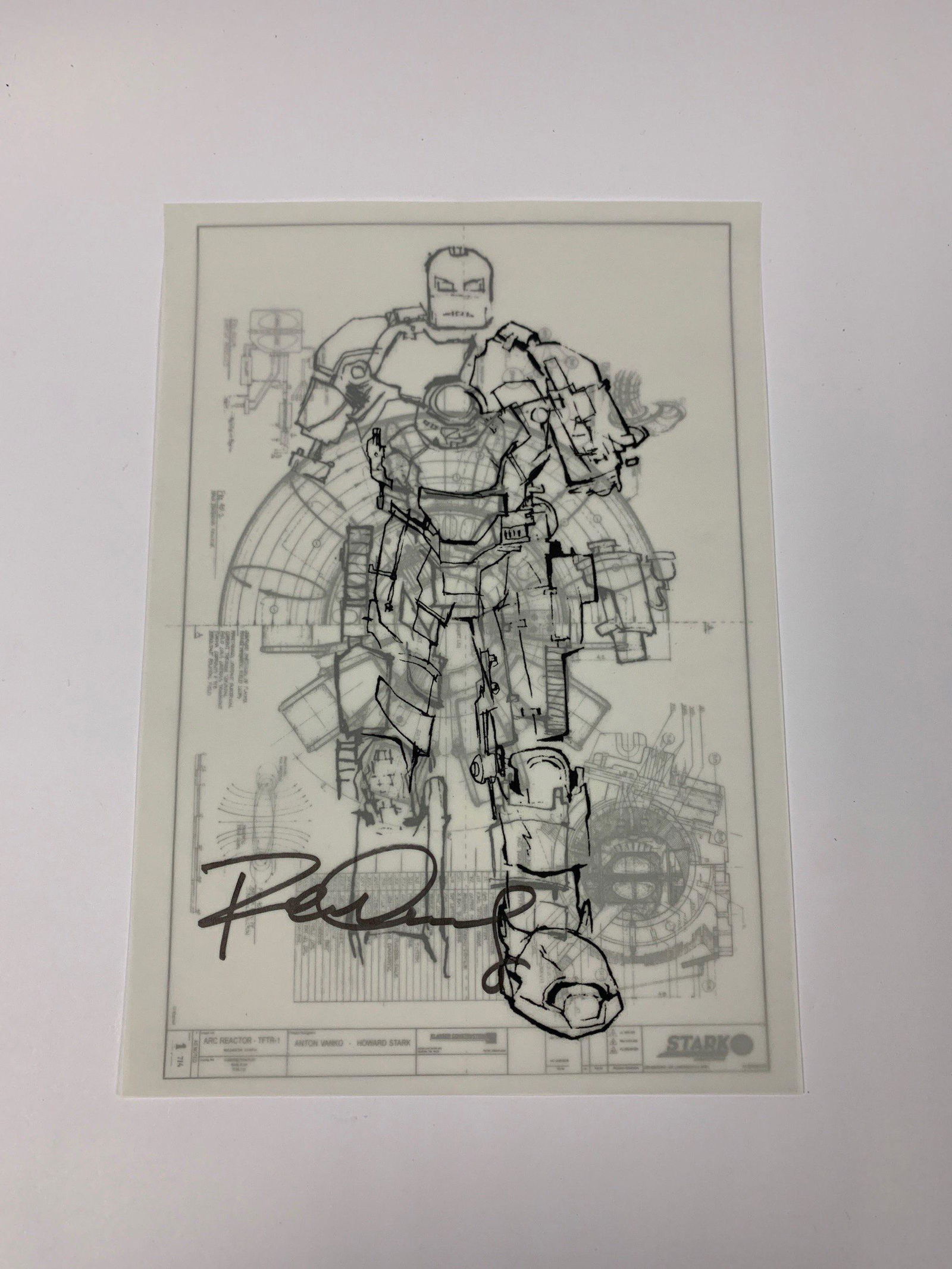 Signed Avnegers Iron Man Prints Robert Downey Jr (1 of 2)