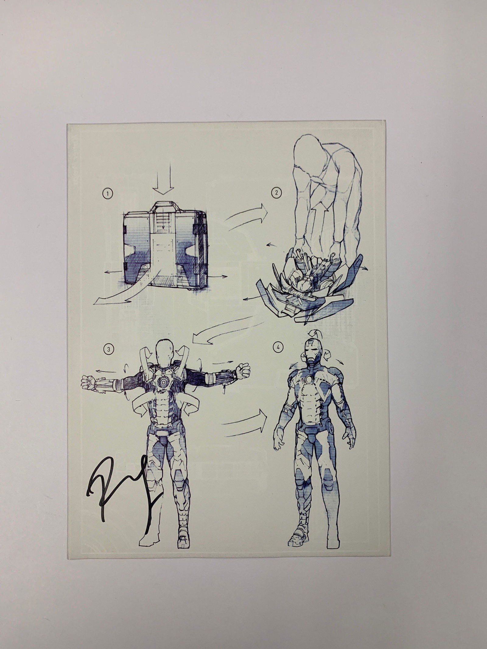 Signed Avnegers Iron Man Prints Robert Downey Jr (1 of 2)