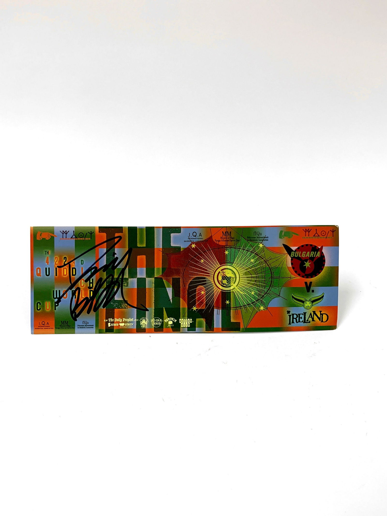 Signed Harry Potter quidditch ticket Daniel Radcliffe (1 of 1)