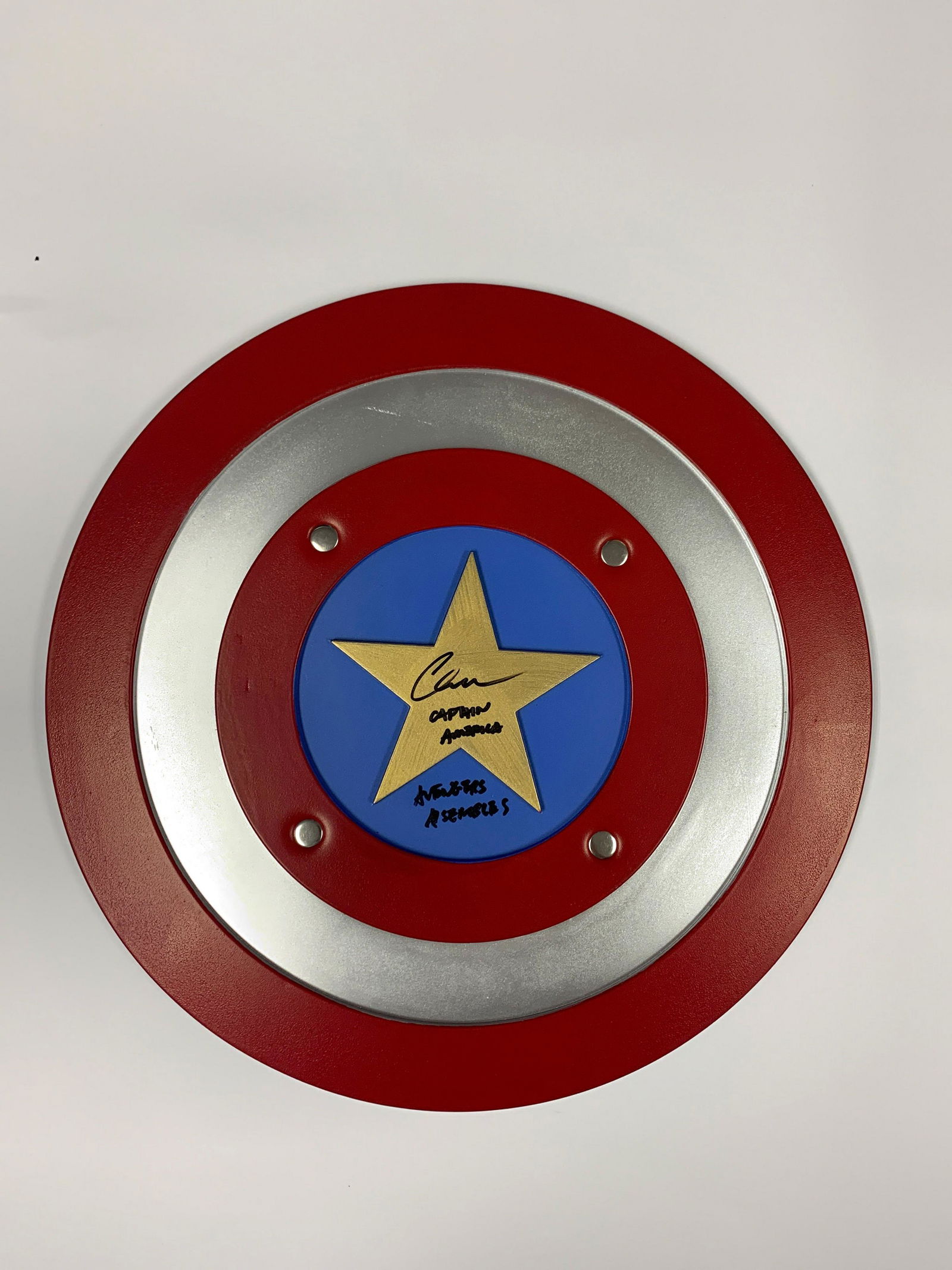 Signed Captain America Chris Evans Shield (1 of 2)