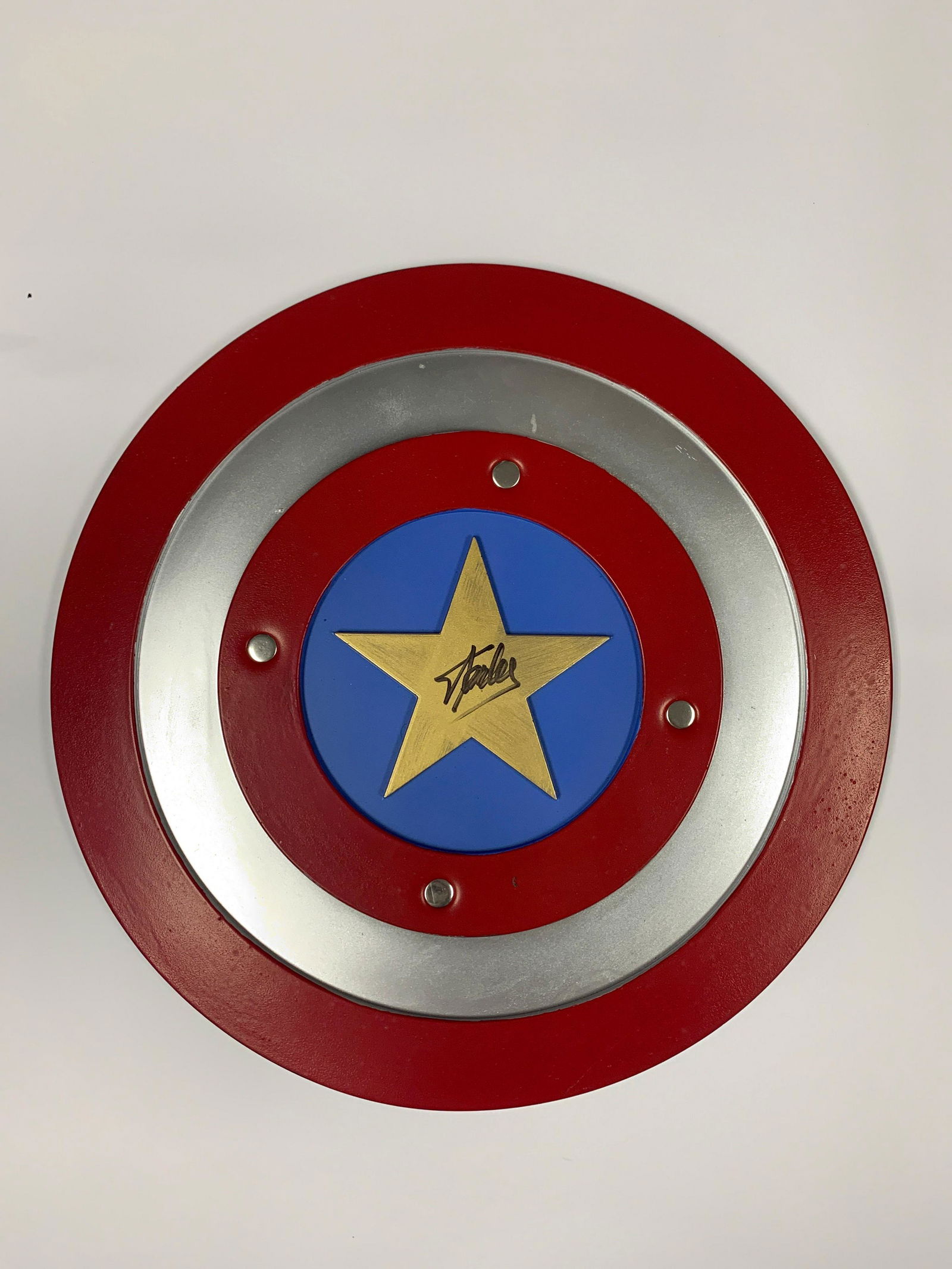 Signed Captain America Stan Lee Shield (1 of 2)
