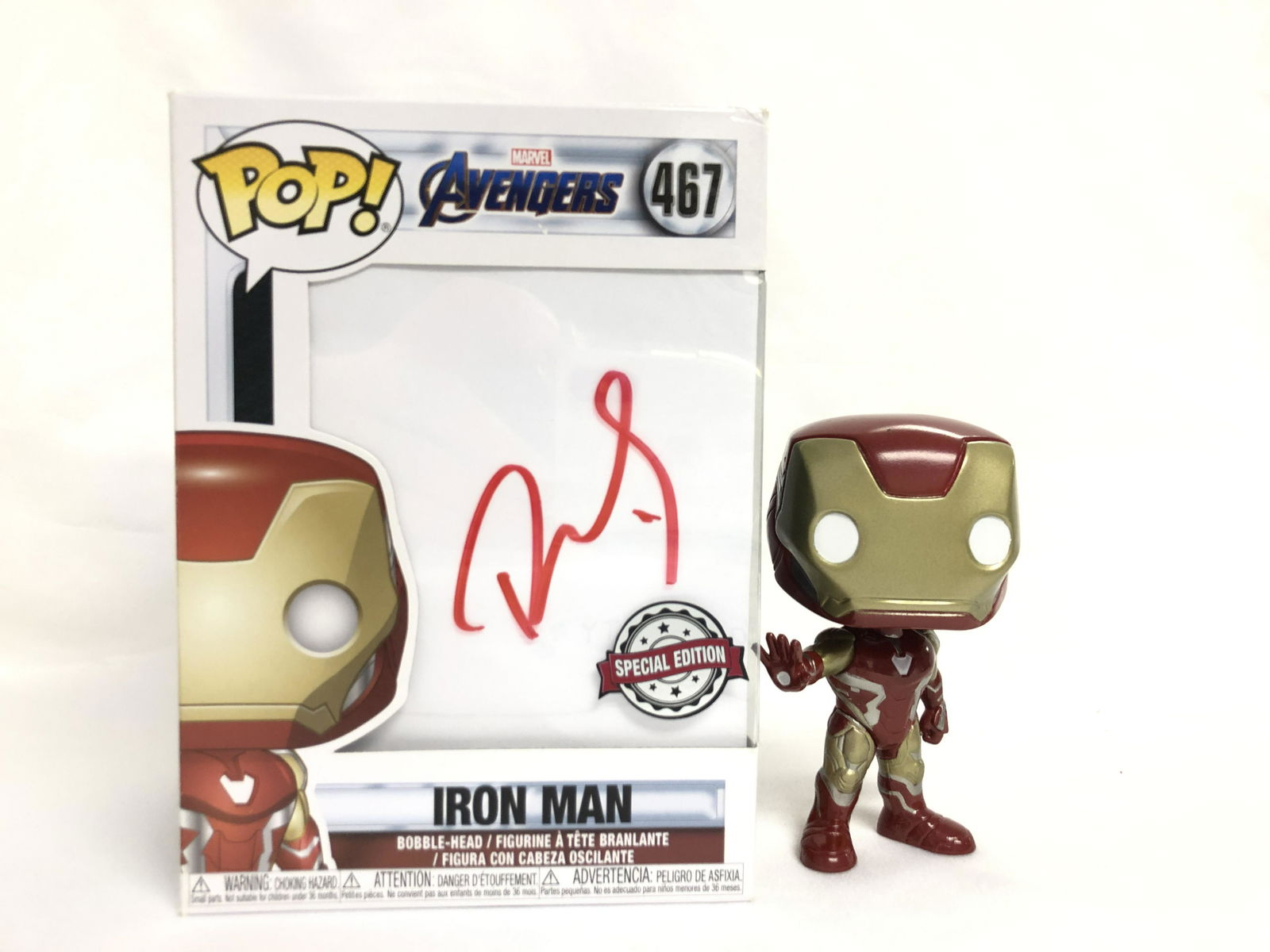 Signed Avengers Iron Man Funko Pop (1 of 1)