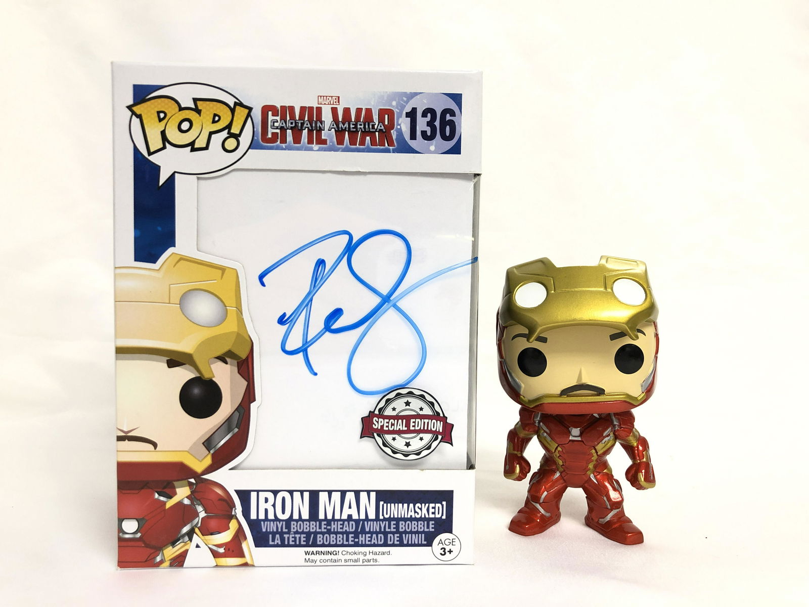 Signed Captain America Civil War Funko Pop (1 of 1)
