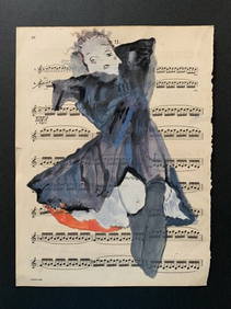 Egon Schiele (After) Girl in Blue Dress - 1911 (1 of 2)