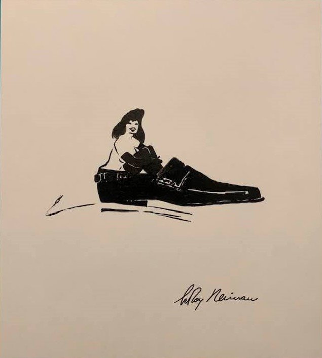 Leroy Neiman (After) Playboy\'s Femlin: I. â— Artist: Leroy Neiman (after) â— Title: Playboy \ 's Femlin â— Dimensions in inches: (10 1/2 h x 9 1/2) â— Medium: ink on paper â— Condition: good general condition II. T