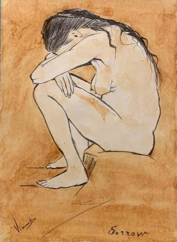 Vincent Van Gogh (After) Sorrow - (1882) (1 of 2)