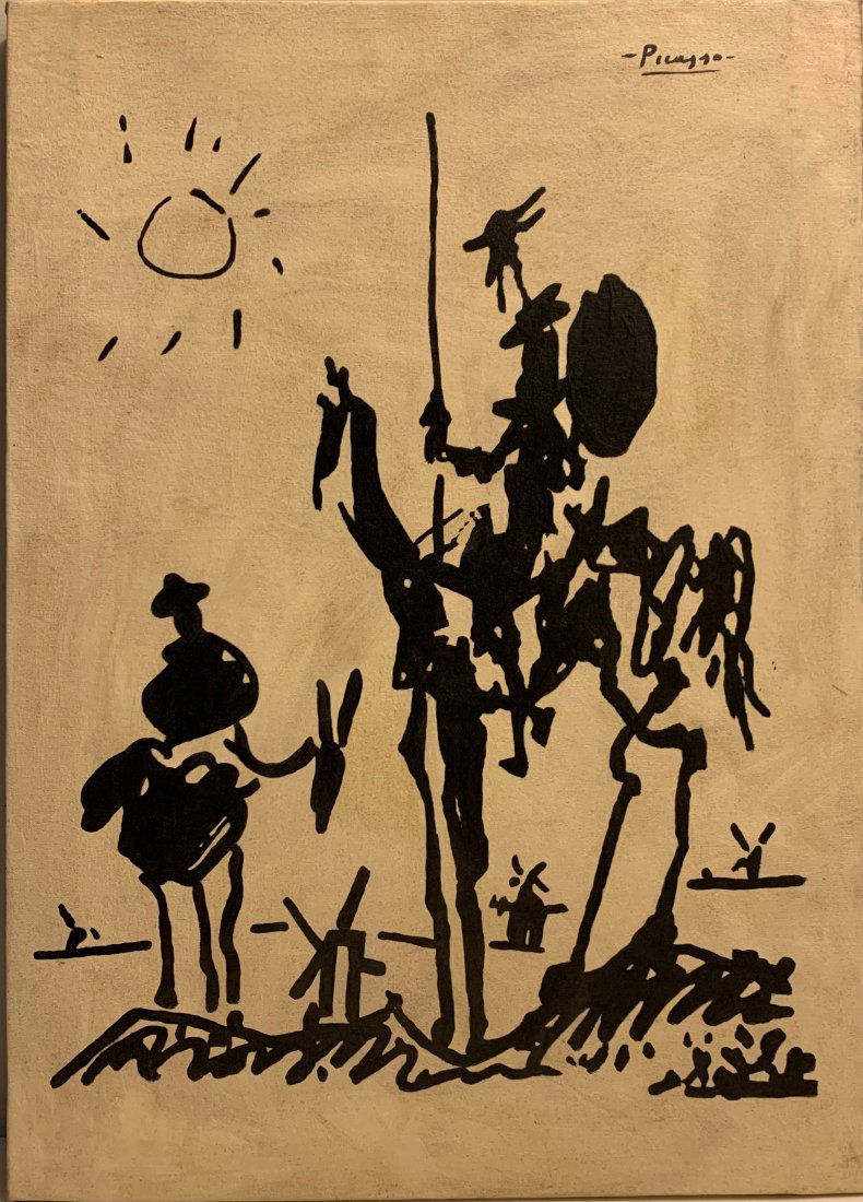 Oil - Pablo Picasso (After) Don Quixote, 1955 (1 of 2)