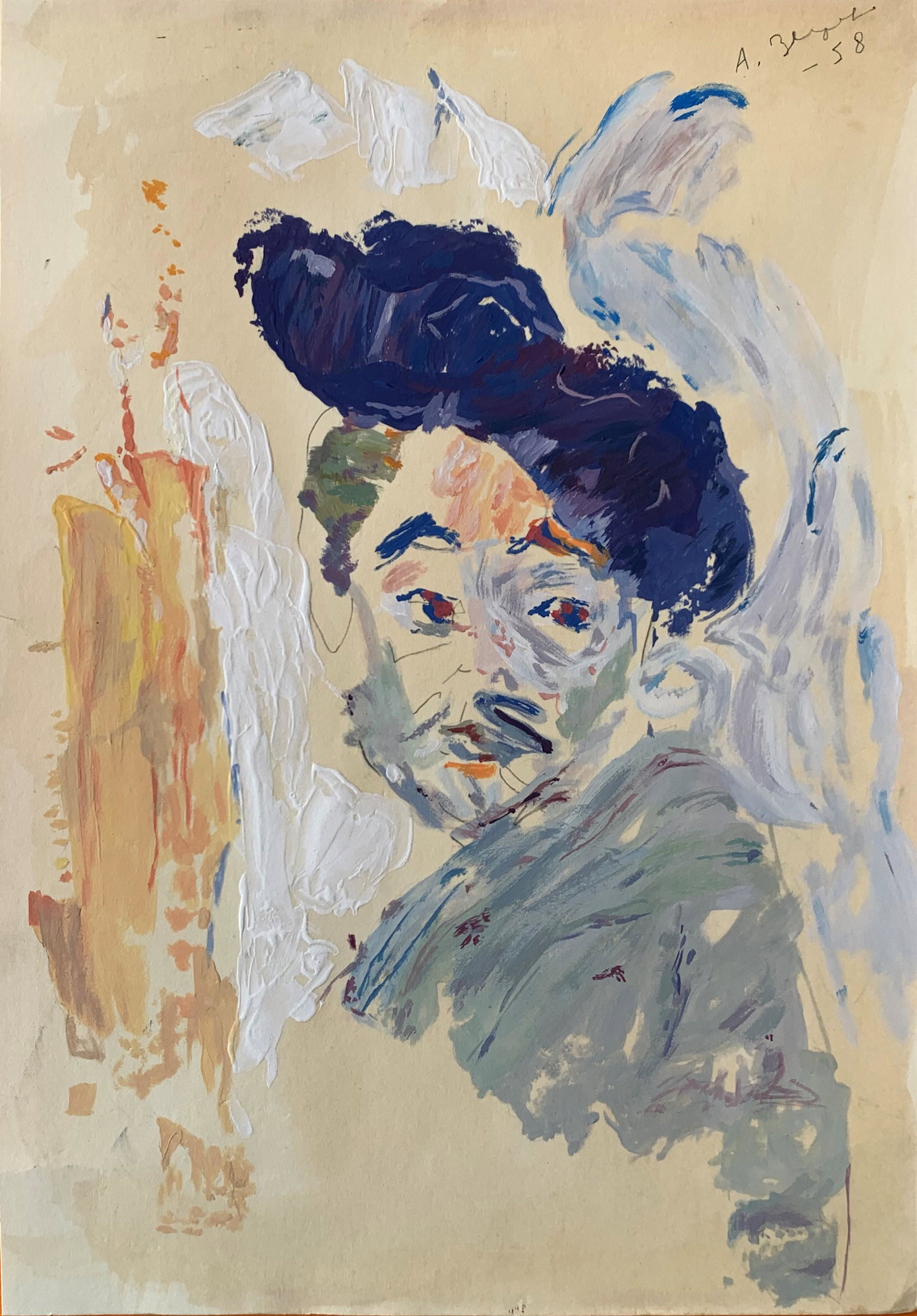 Anatoly Zverev (After) Self-portrait, 1958 (1 of 2)