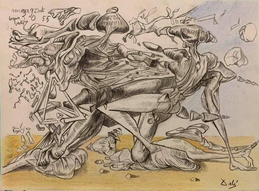 Salvador Dali (After) Dali Combat - (1955) (1 of 2)
