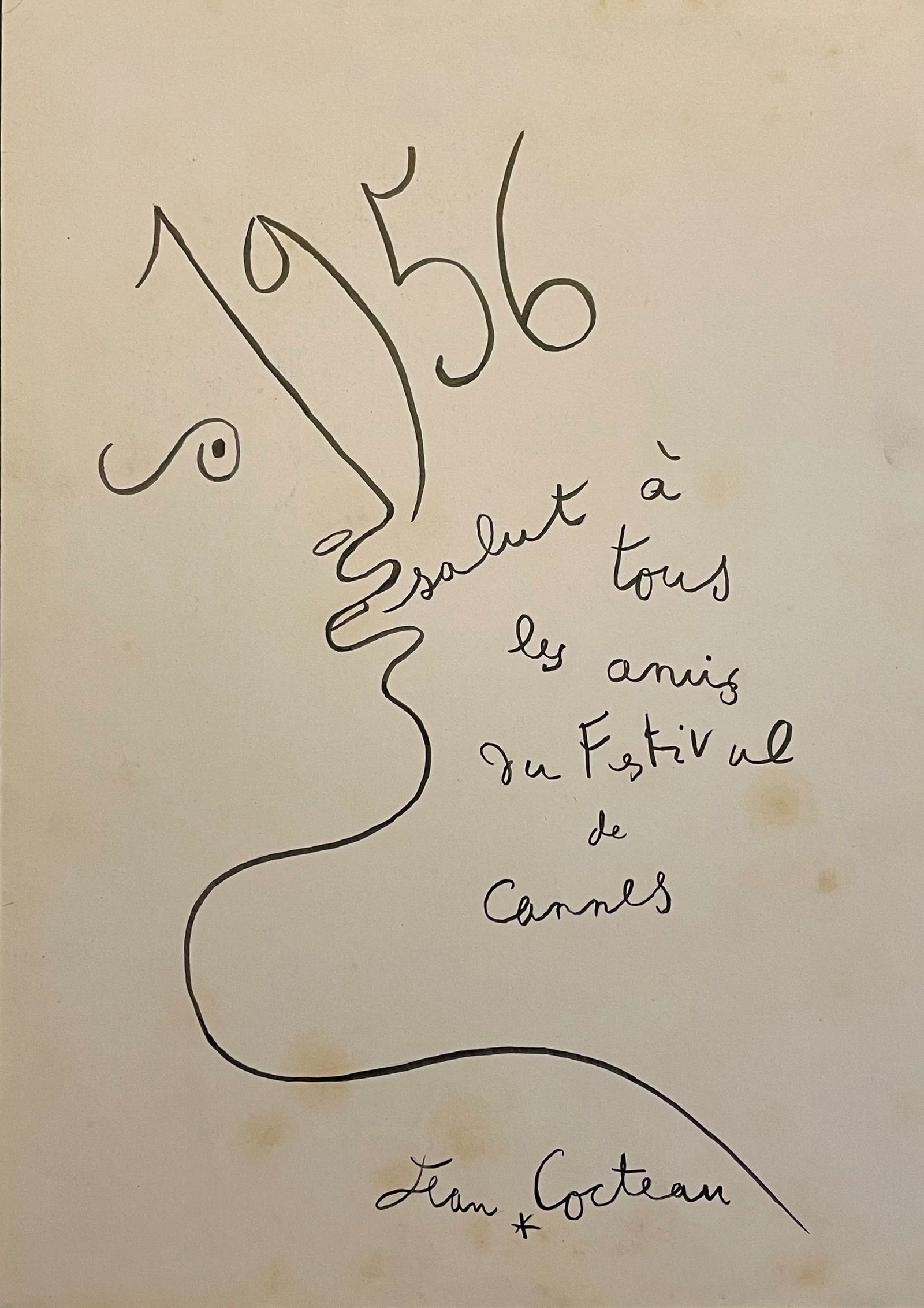 Jean Cocteau (In the style of) Ink on paper (1 of 2)